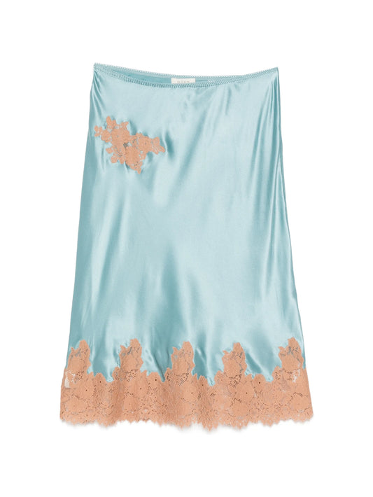 Elowette lace-trim midi skirt