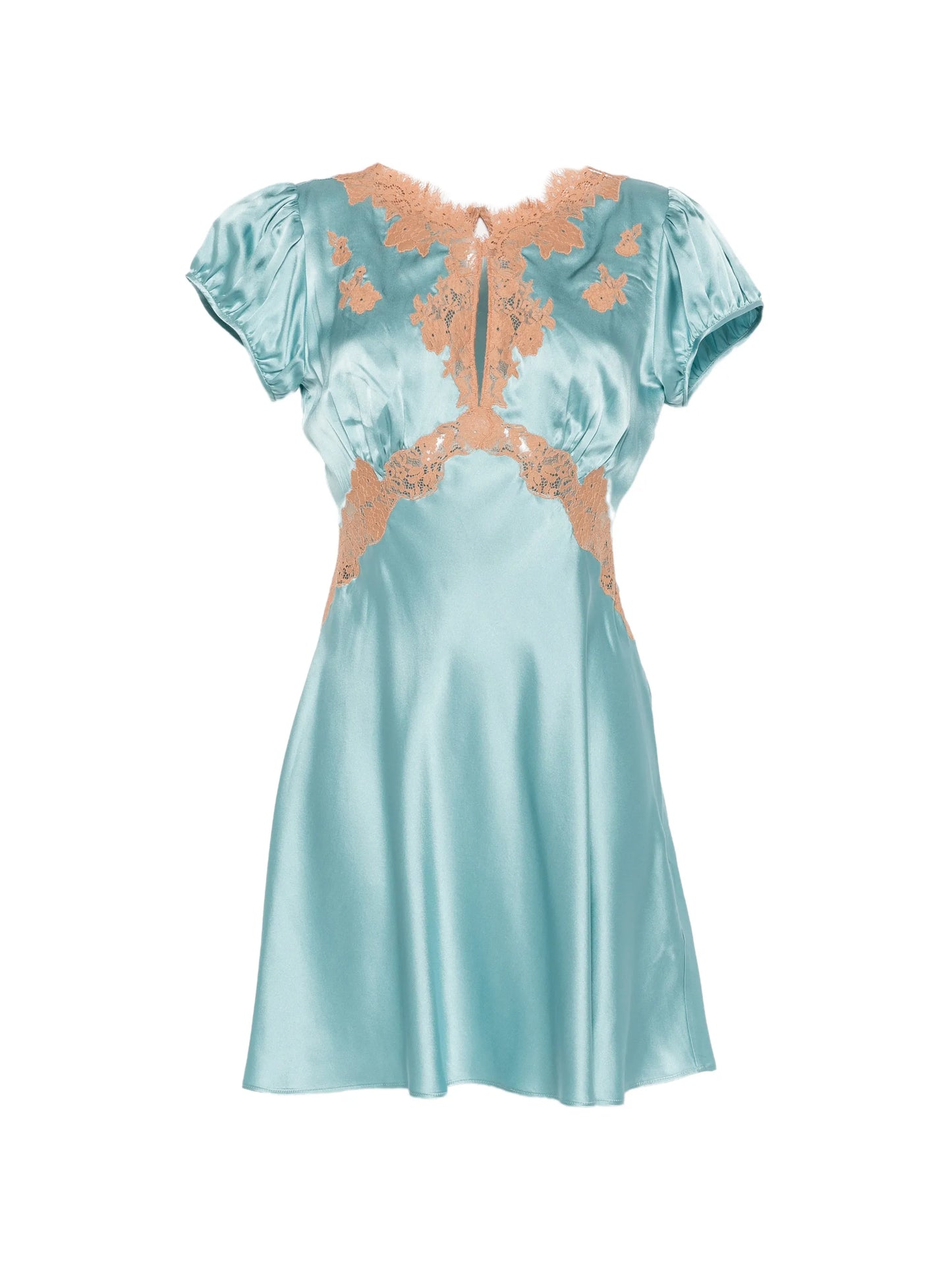 Junia lace-trimmed mini dress