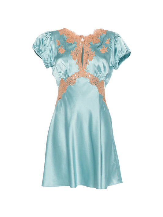 Junia lace-trimmed mini dress