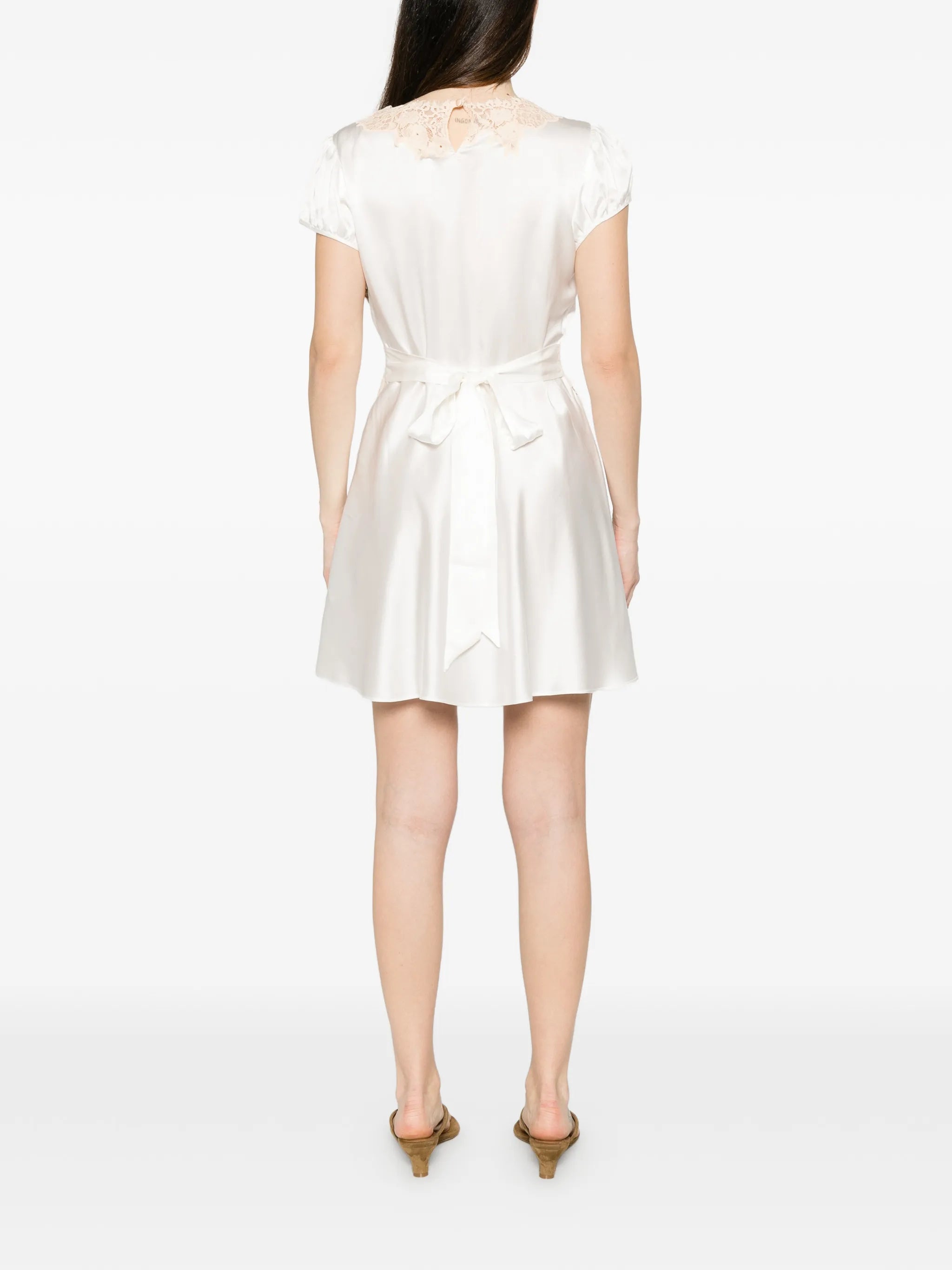 Junia lace-trim mini dress