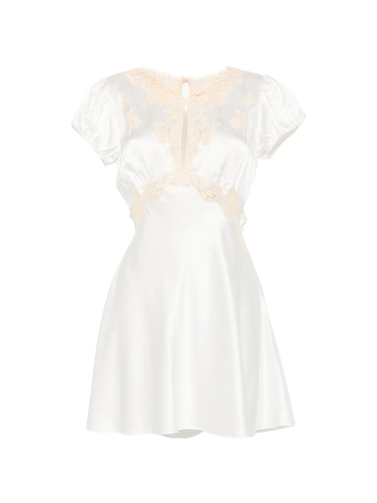 Junia lace-trim mini dress