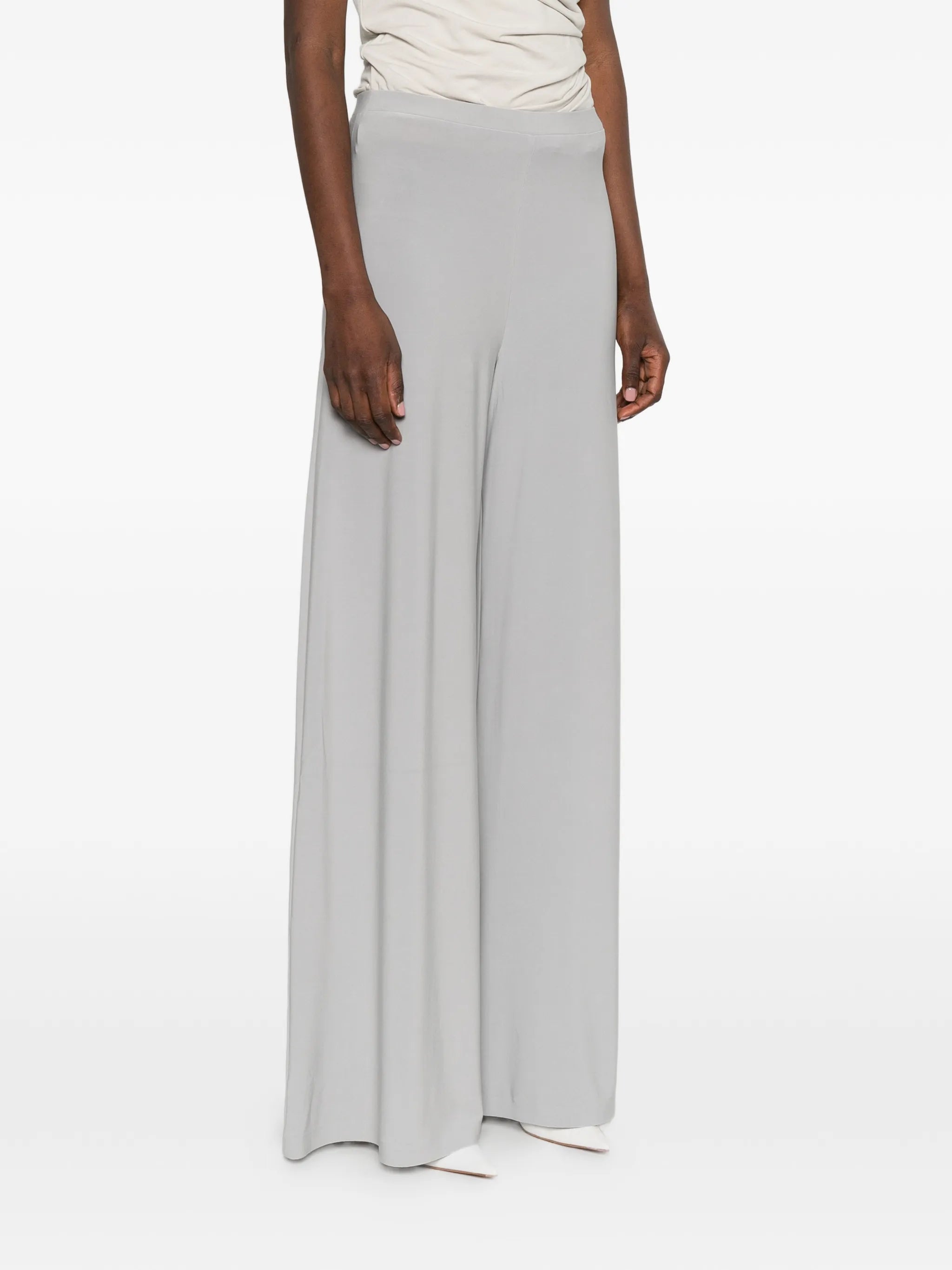 Bias straight-leg trousers