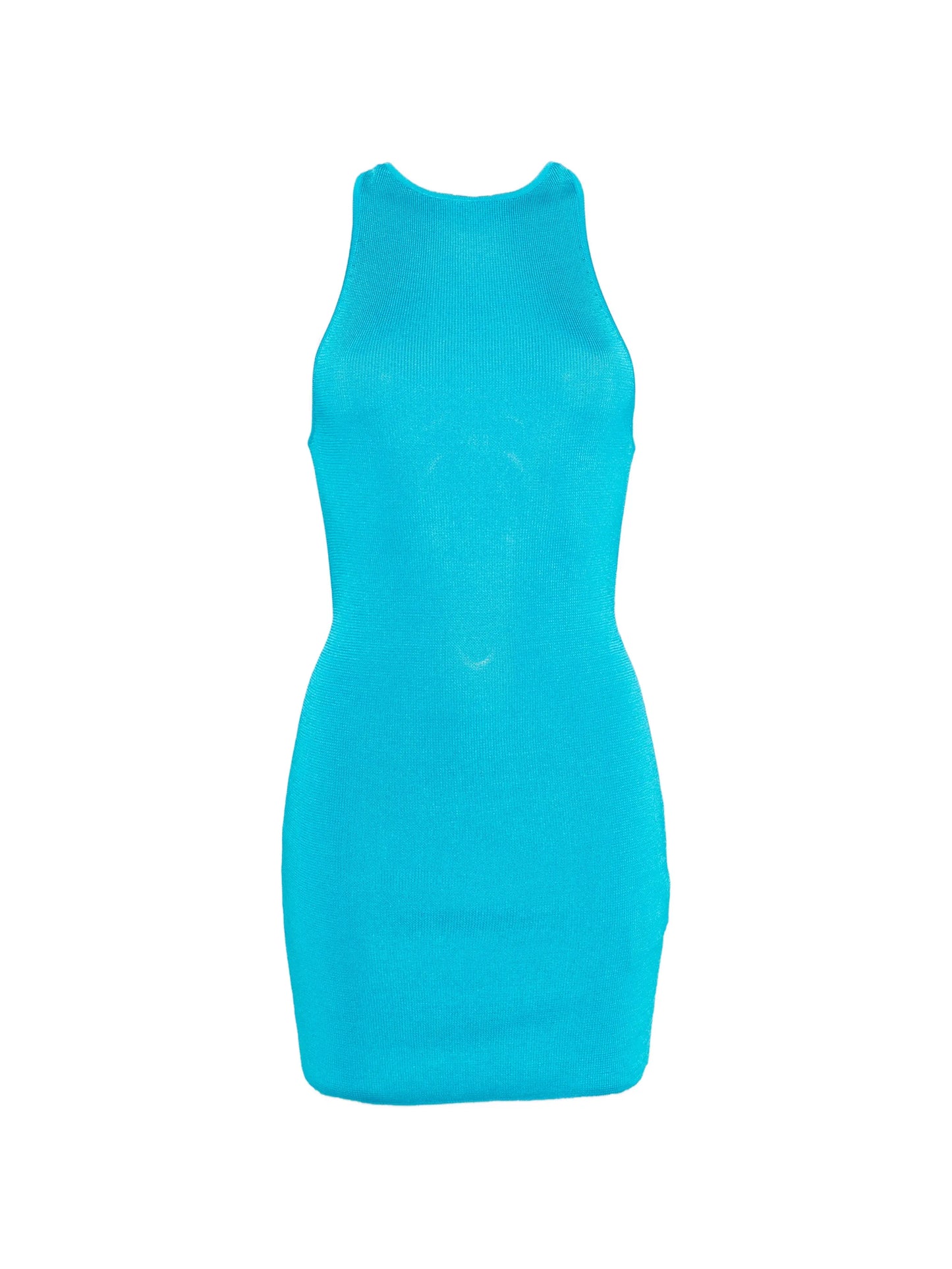 crew-neck mini dress