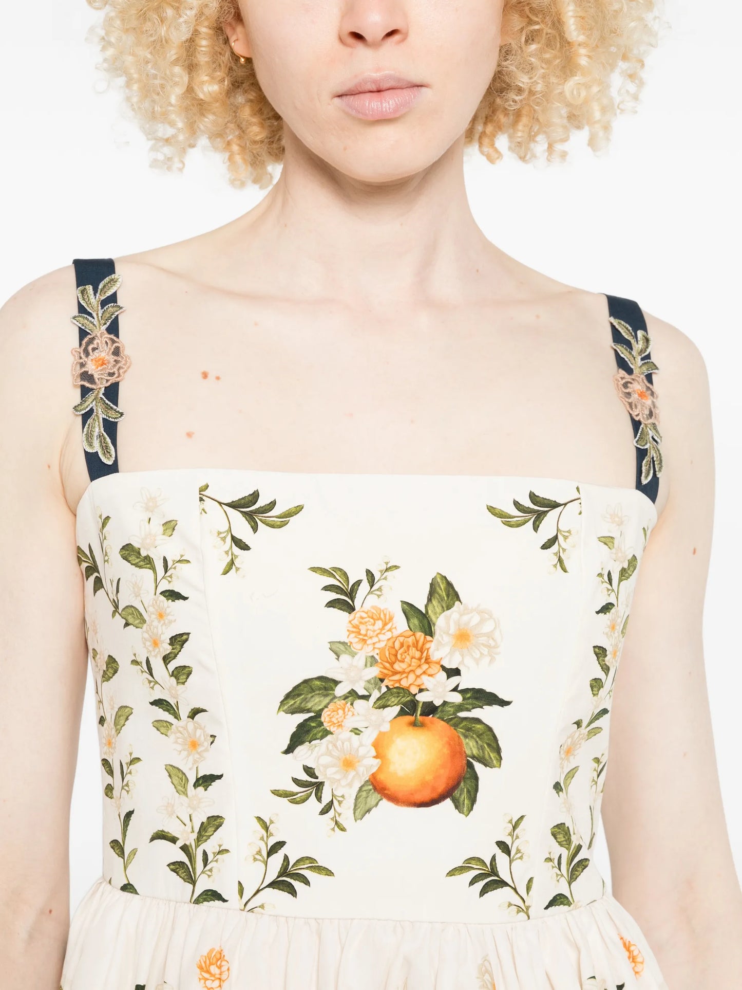 floral-print mini dress
