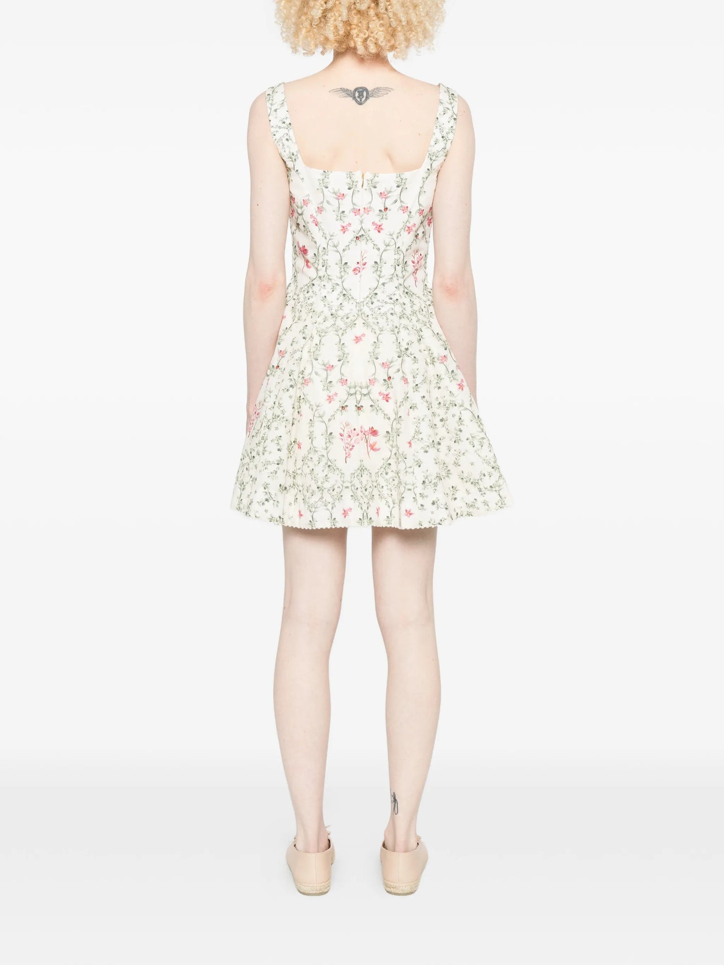 floral-print mini dress
