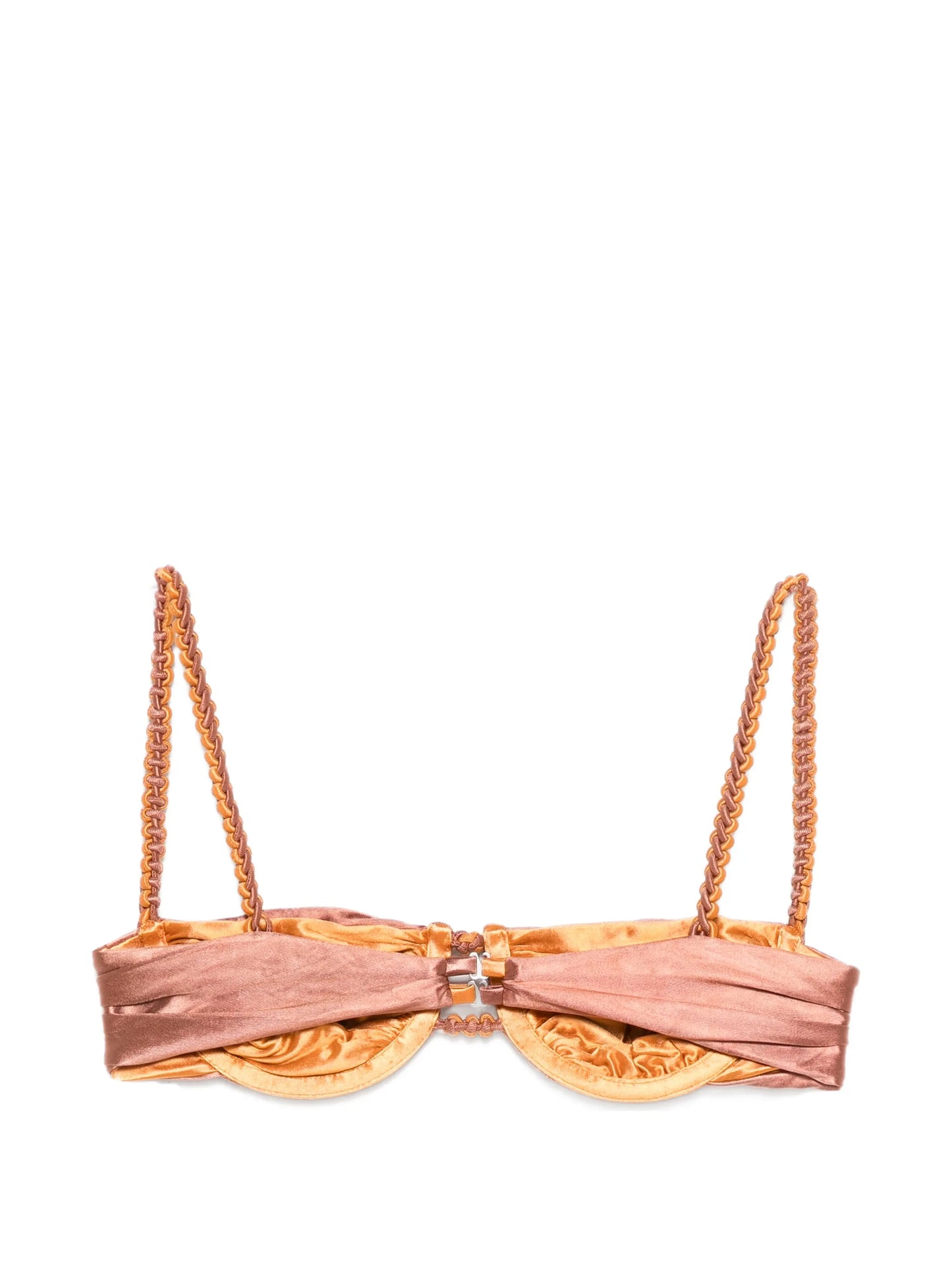 ruched weave bikini top