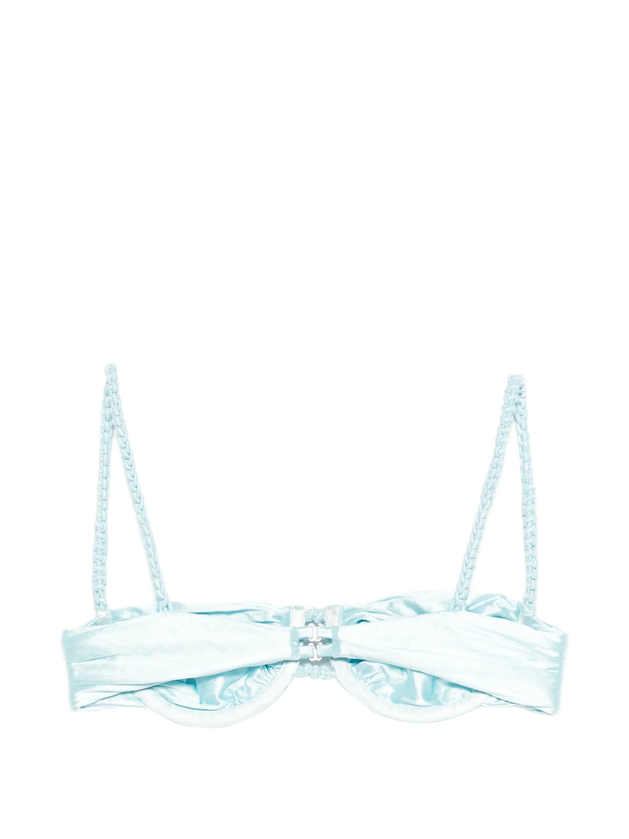ruched weave bikini top