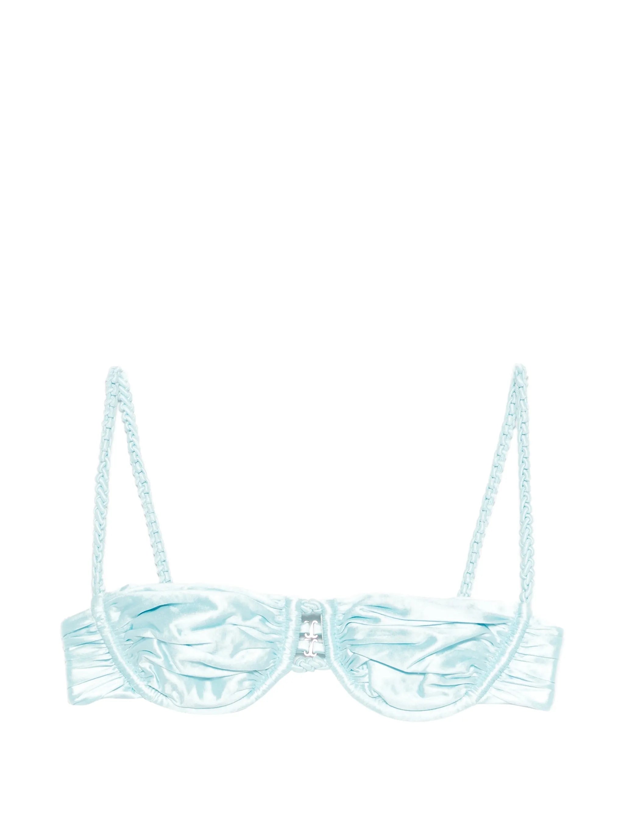 ruched weave bikini top