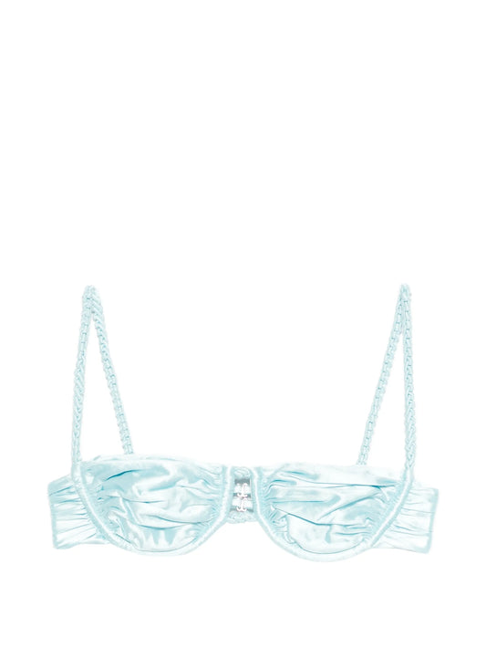 ruched weave bikini top
