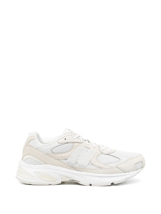 panelled lace-up sneakers
