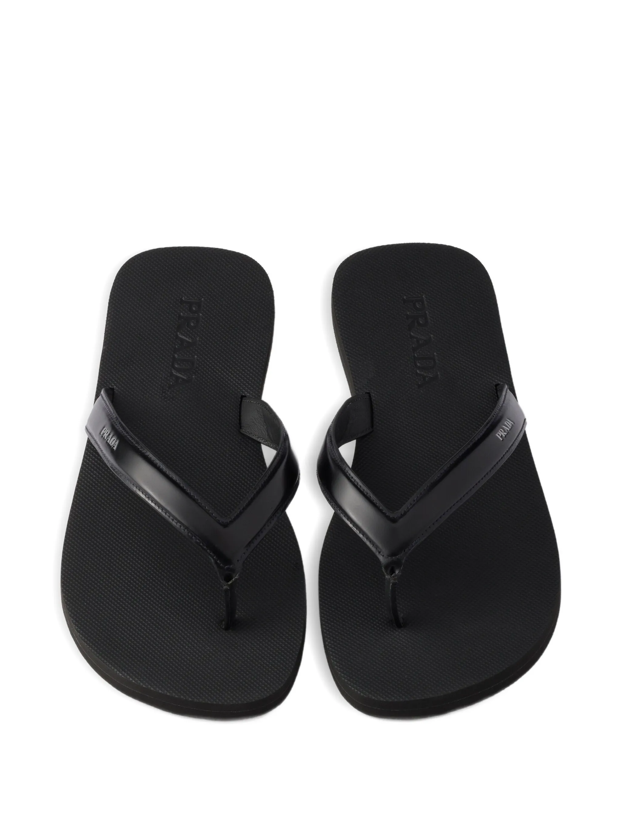 logo-print leather sandals