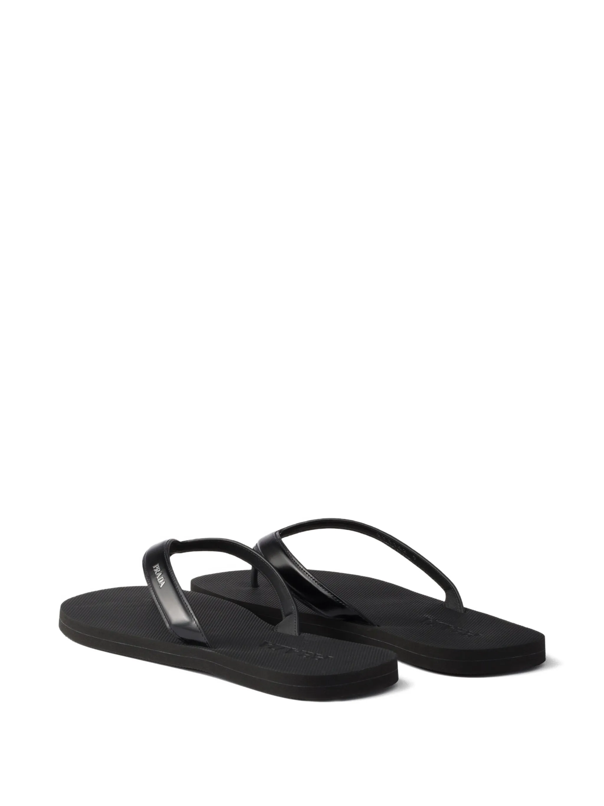 logo-print leather sandals
