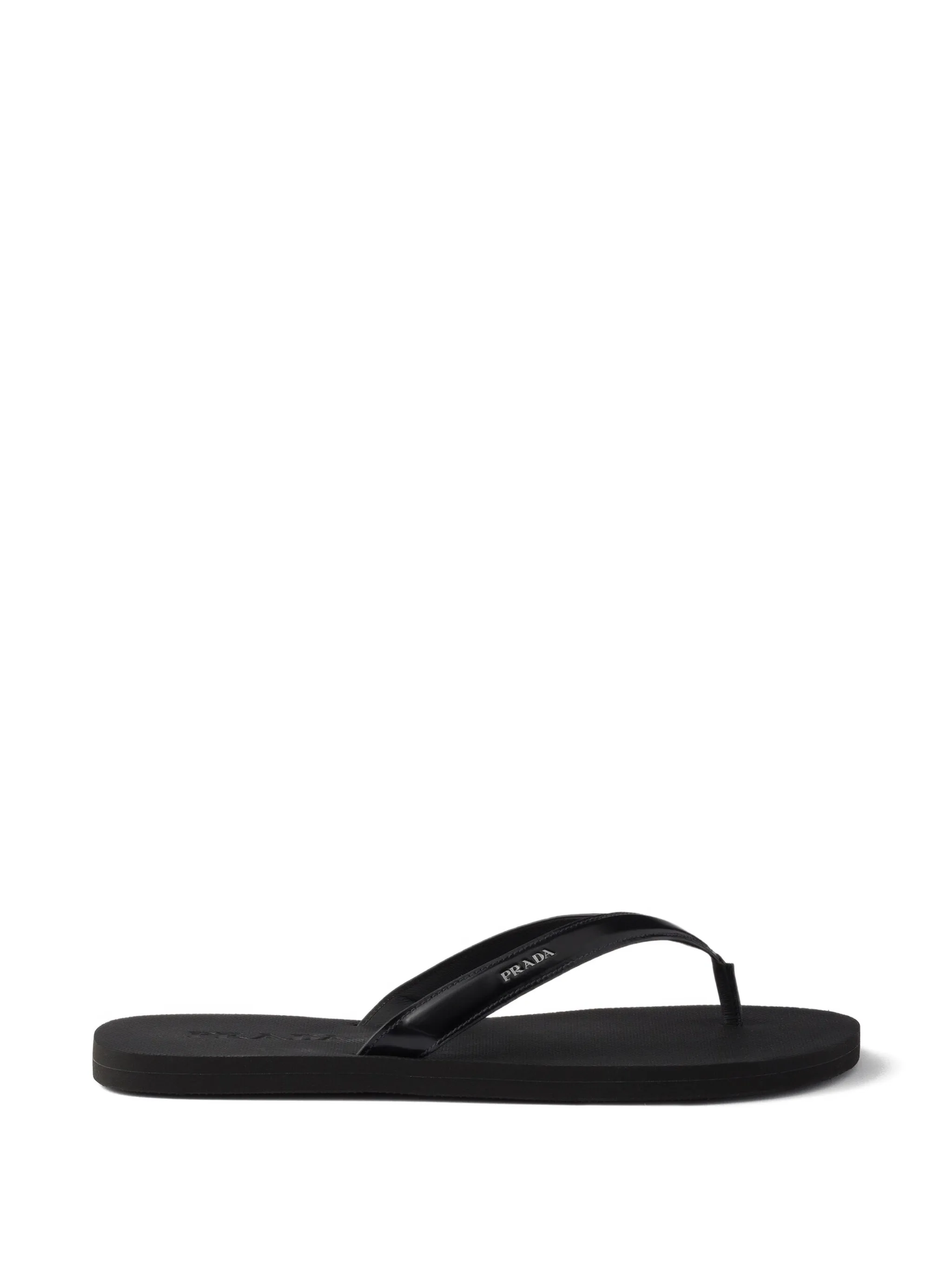 logo-print leather sandals