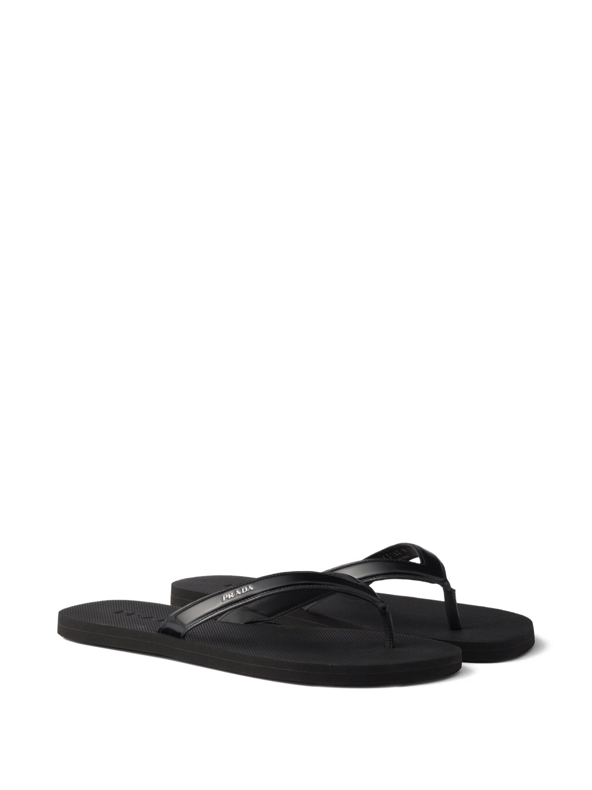 logo-print leather sandals