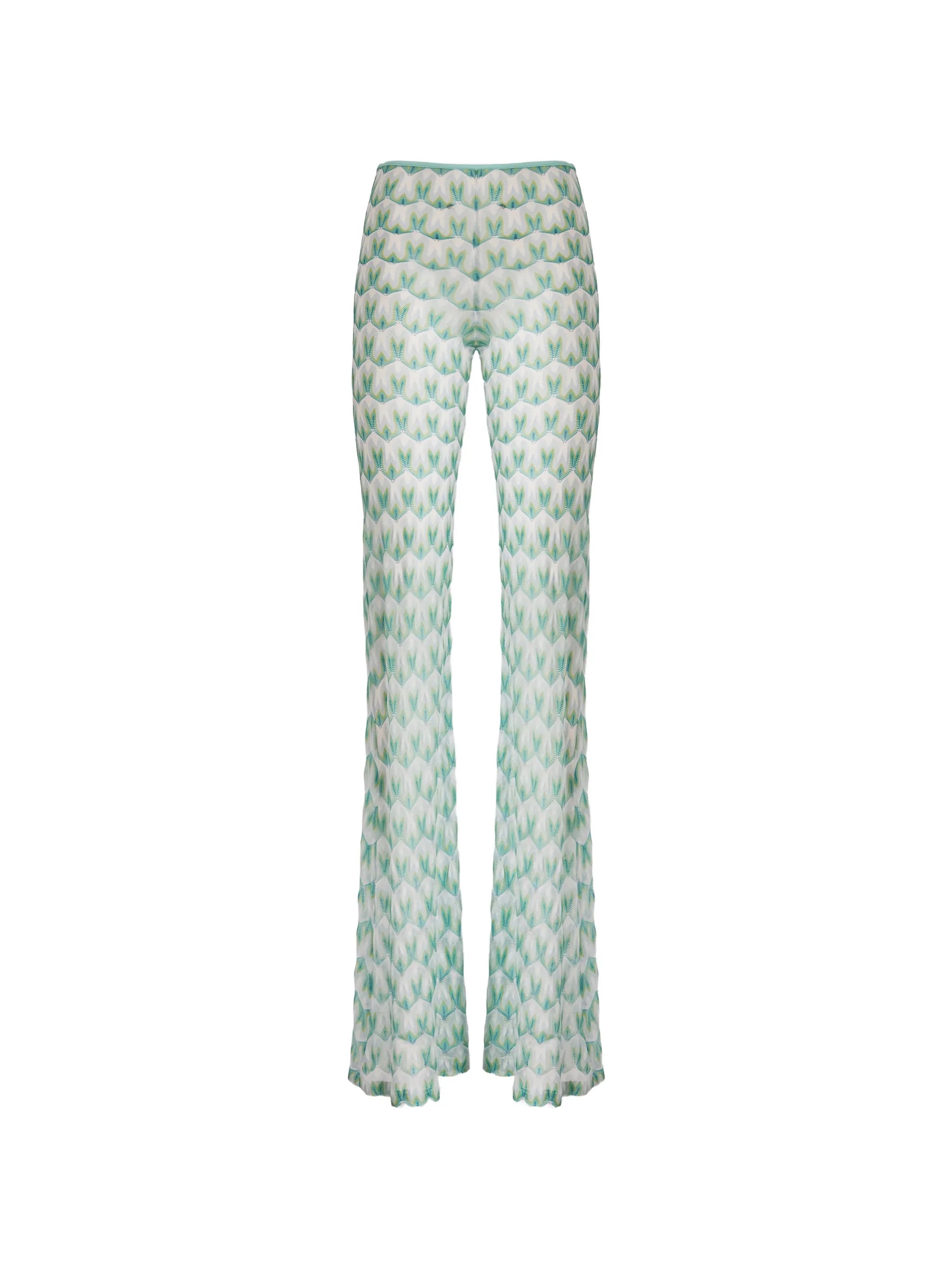 abstract-print beach trousers
