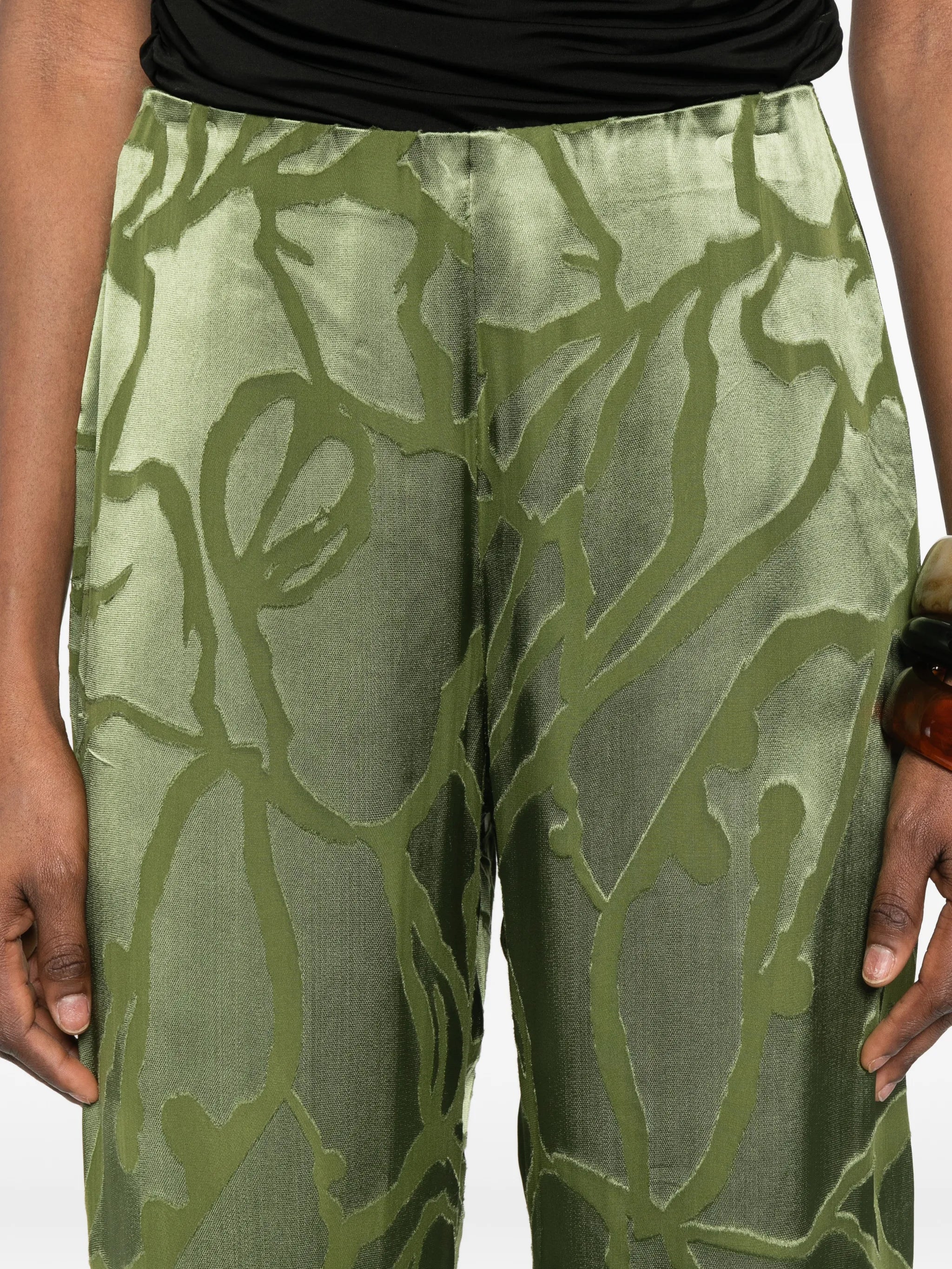 Sara floral-pattern trousers