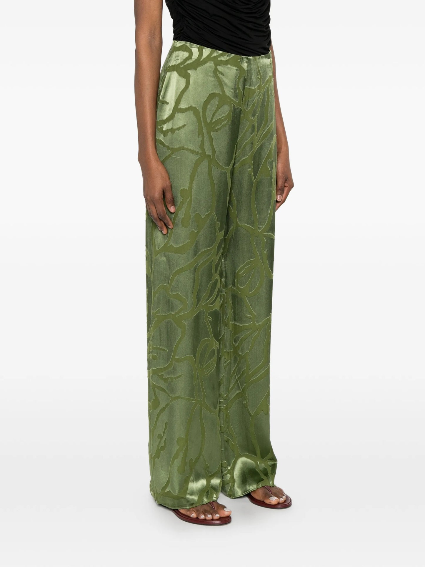 Sara floral-pattern trousers