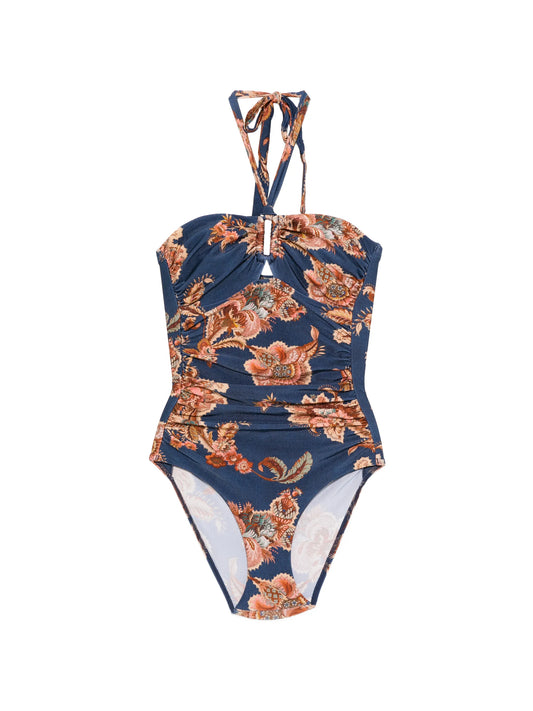 Aster Wide Link 1PC floral-print swimsuit