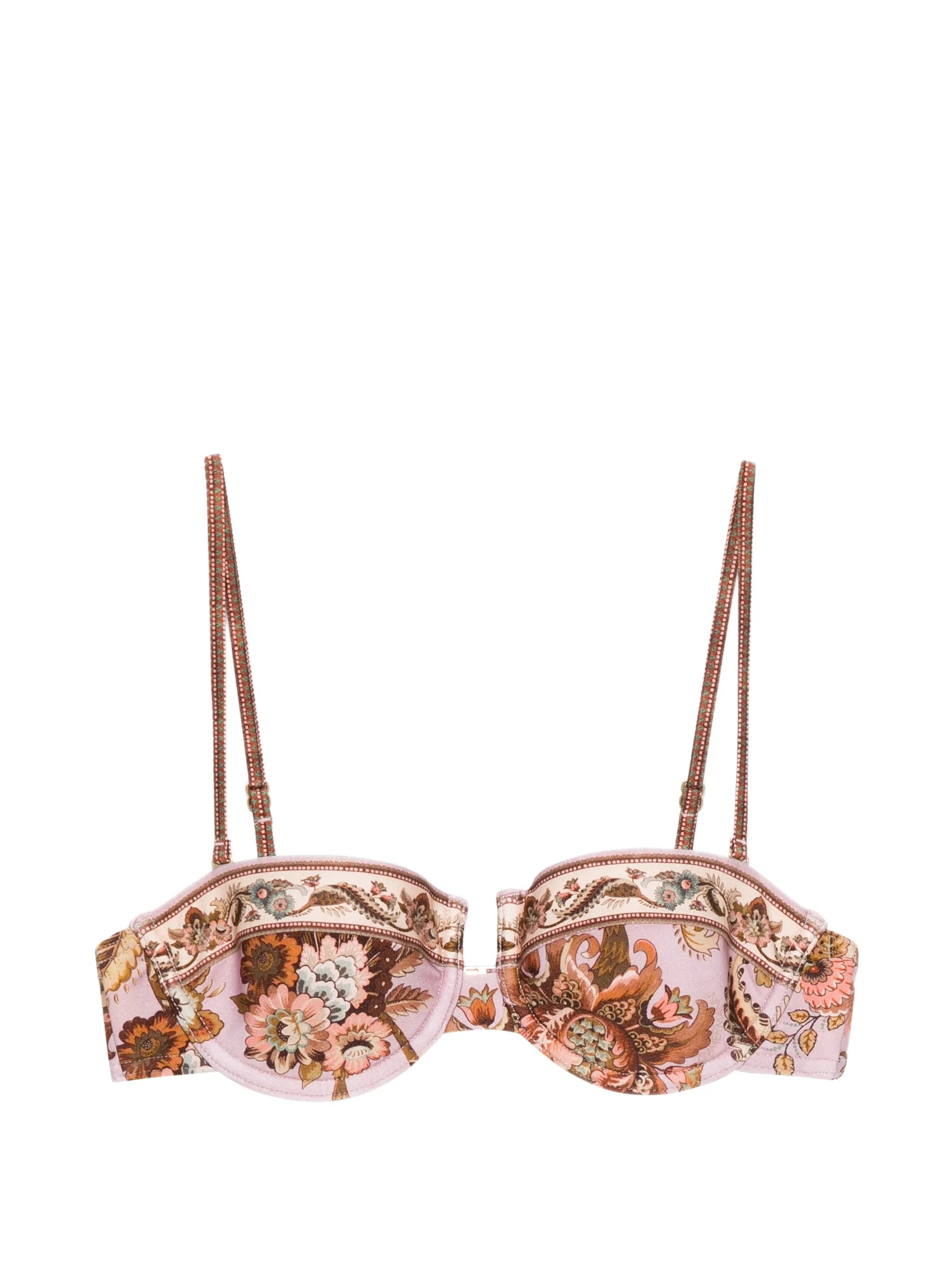 Aster floral-print balconette bikini top