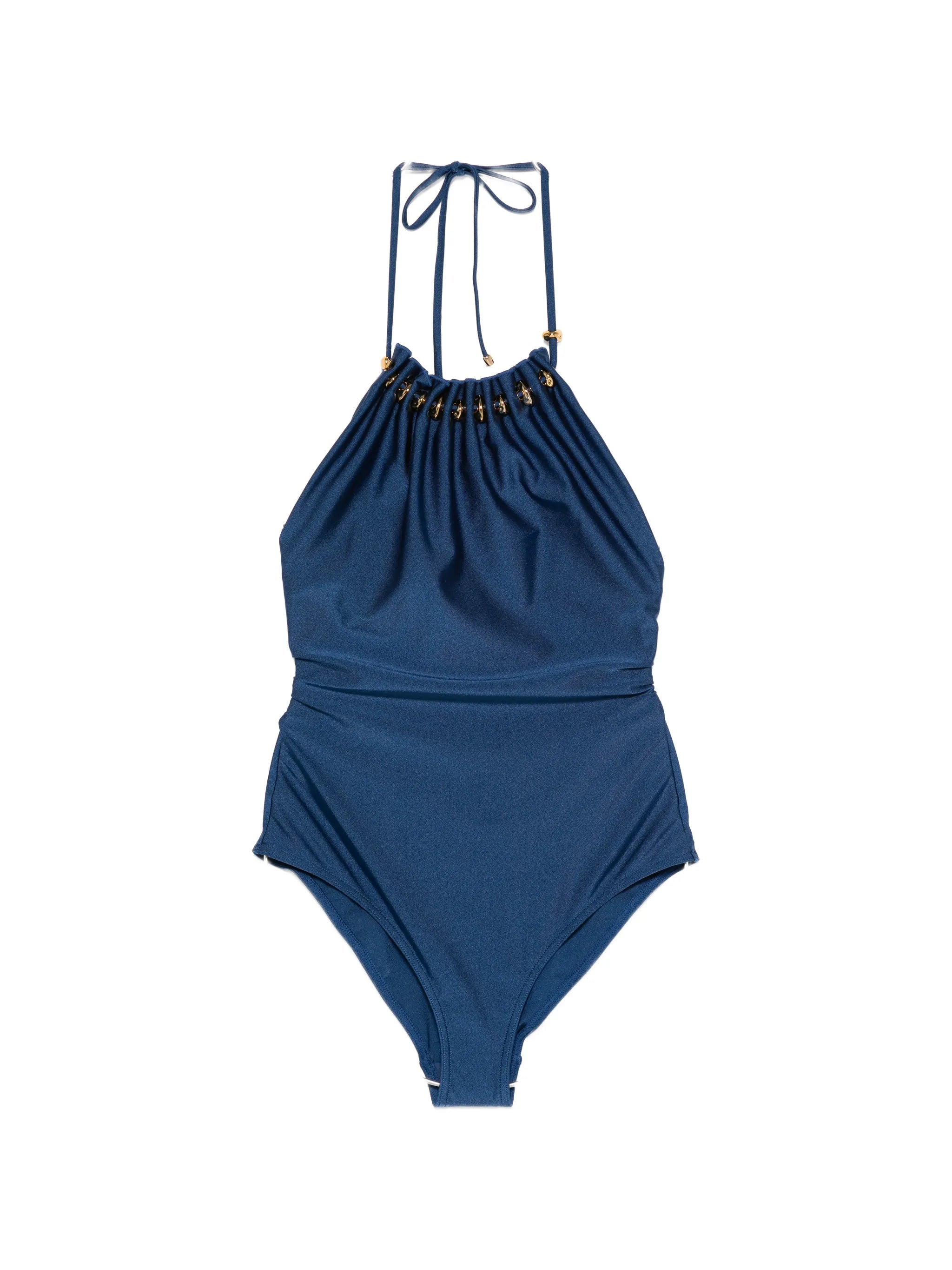 Aster gathered bead swimsuit