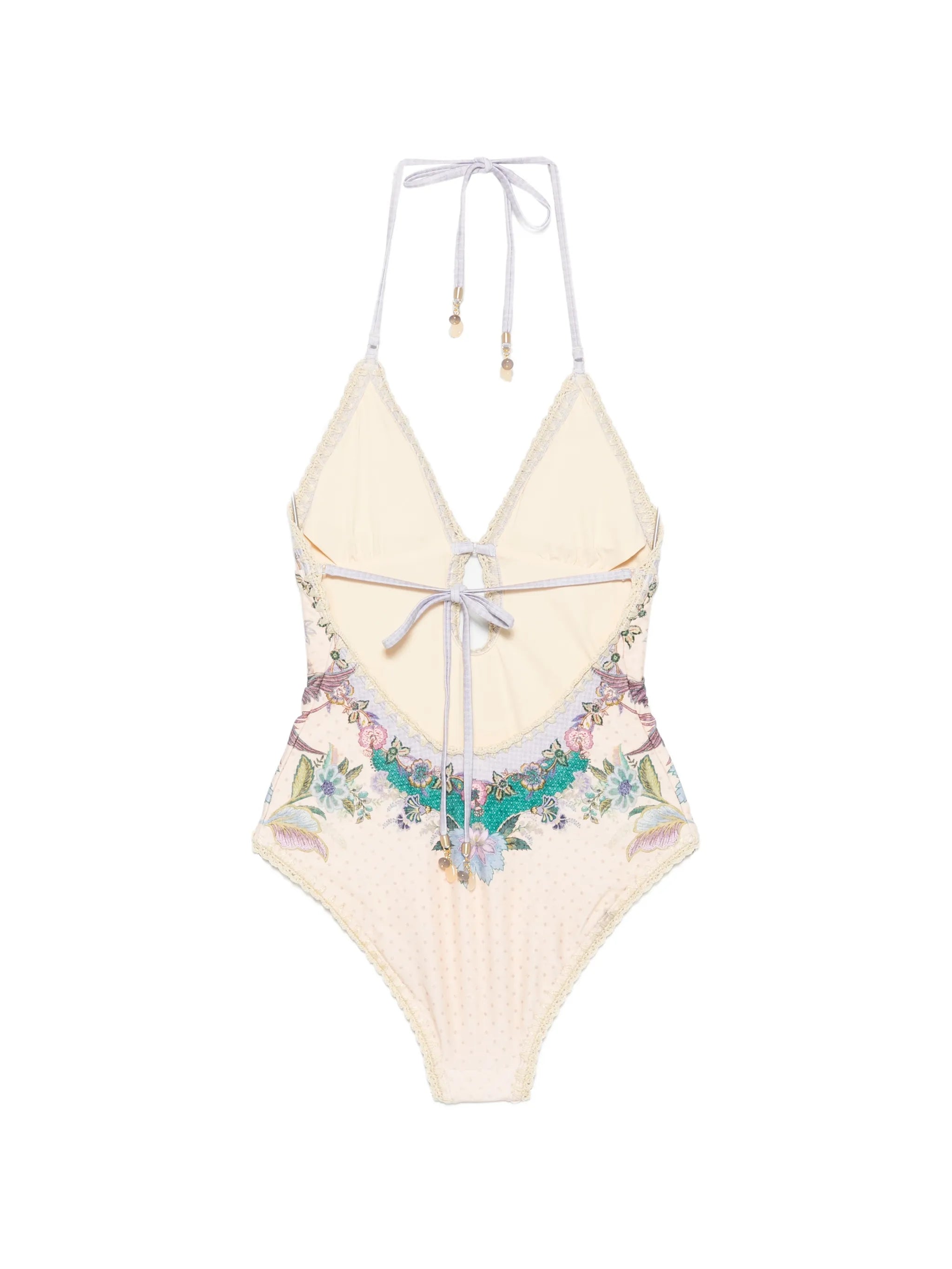 Indra crochet-detail swimsuit