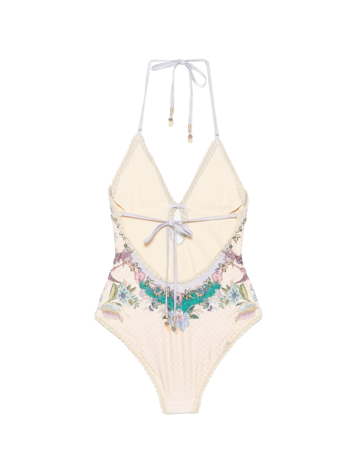 Indra crochet-detail swimsuit