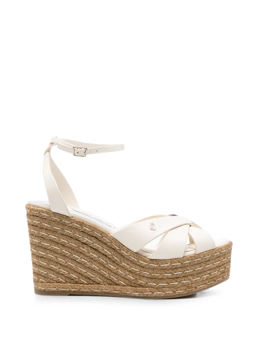 Korra leather wedge espadrilles