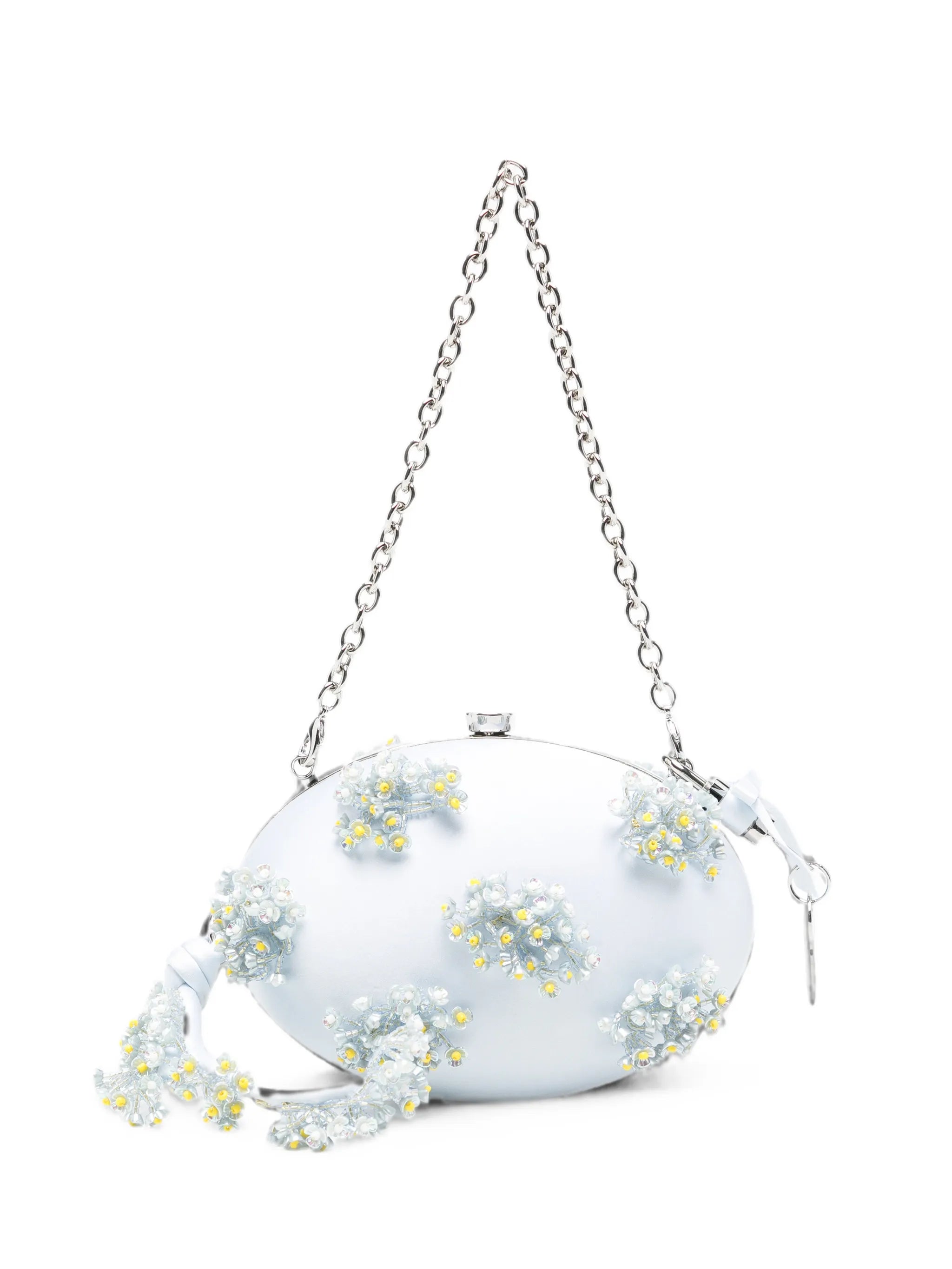 floral-beaded clutch bag