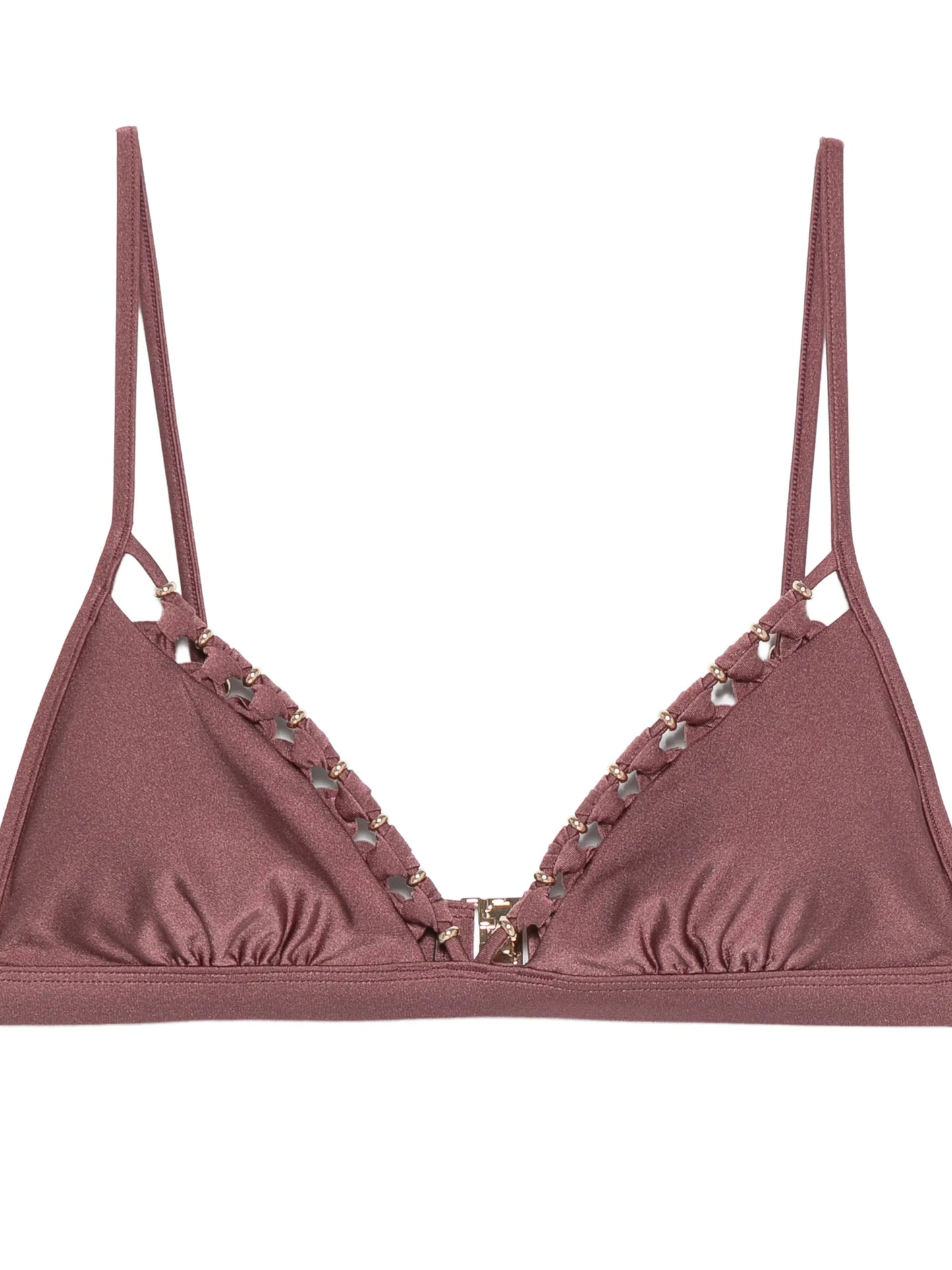 Aster bead-embellished bikini top