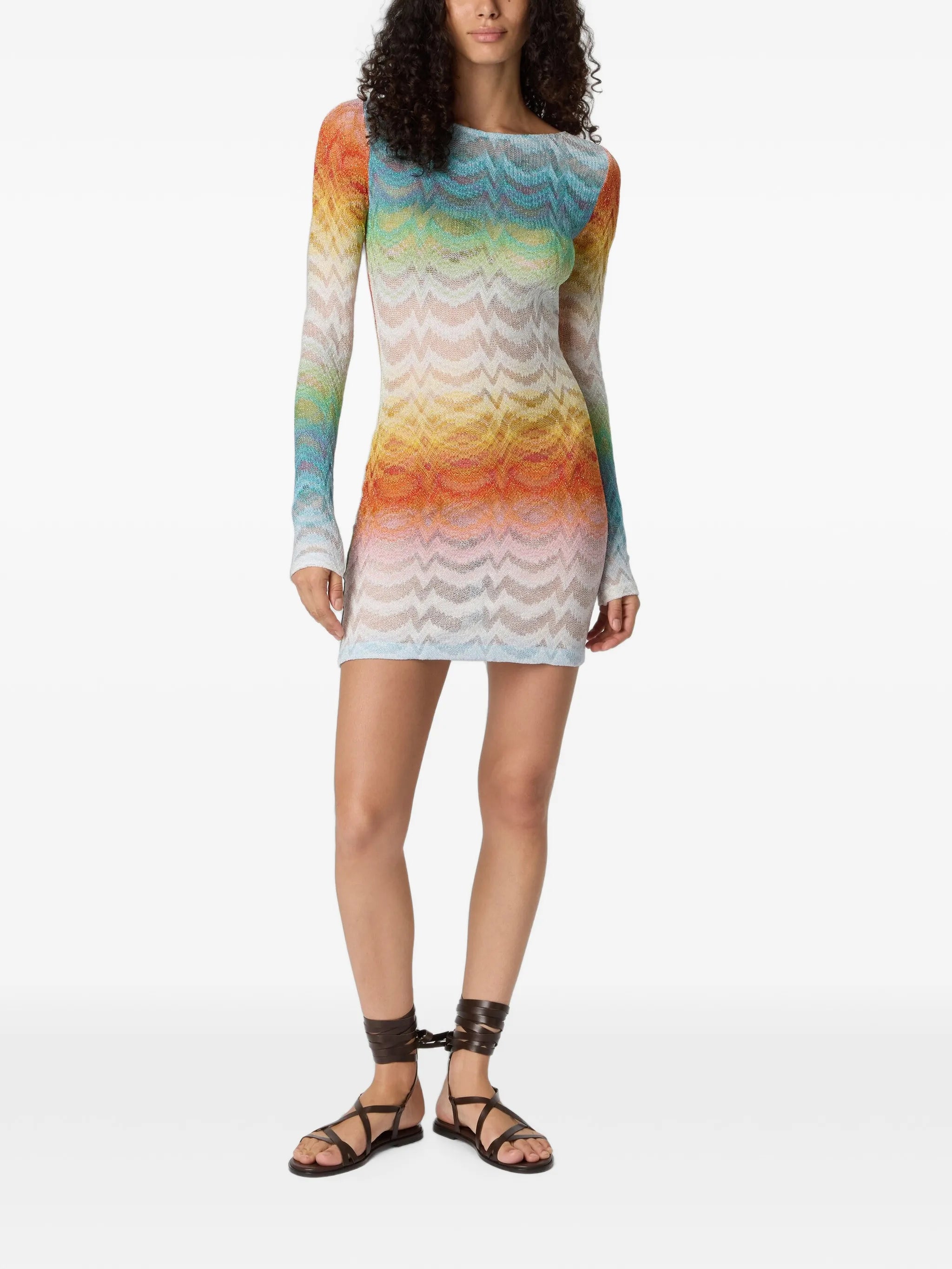 long-sleeve mini dress