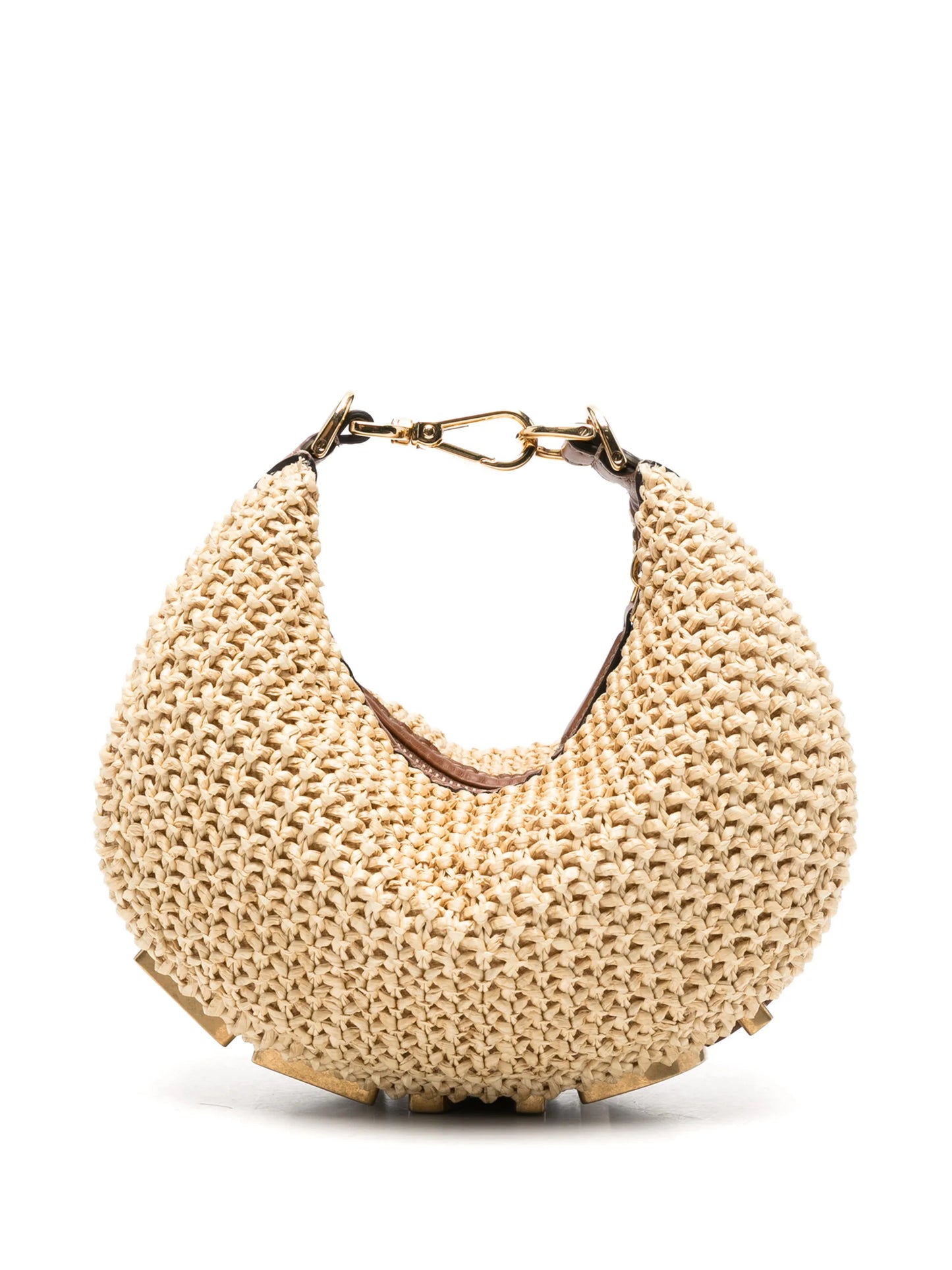 mini Fendigraph raffia tote bag