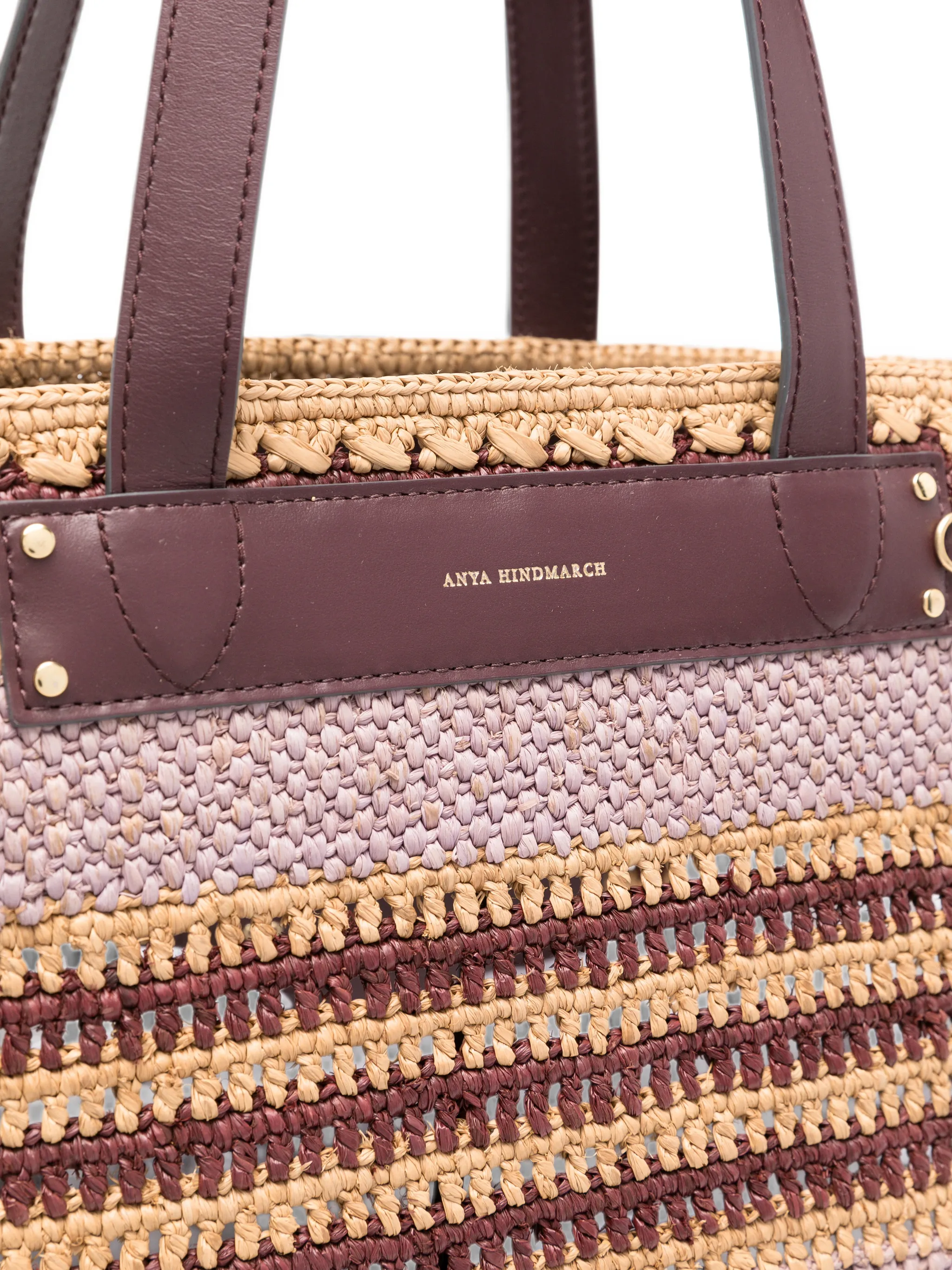 logo-detail striped shoulder bag