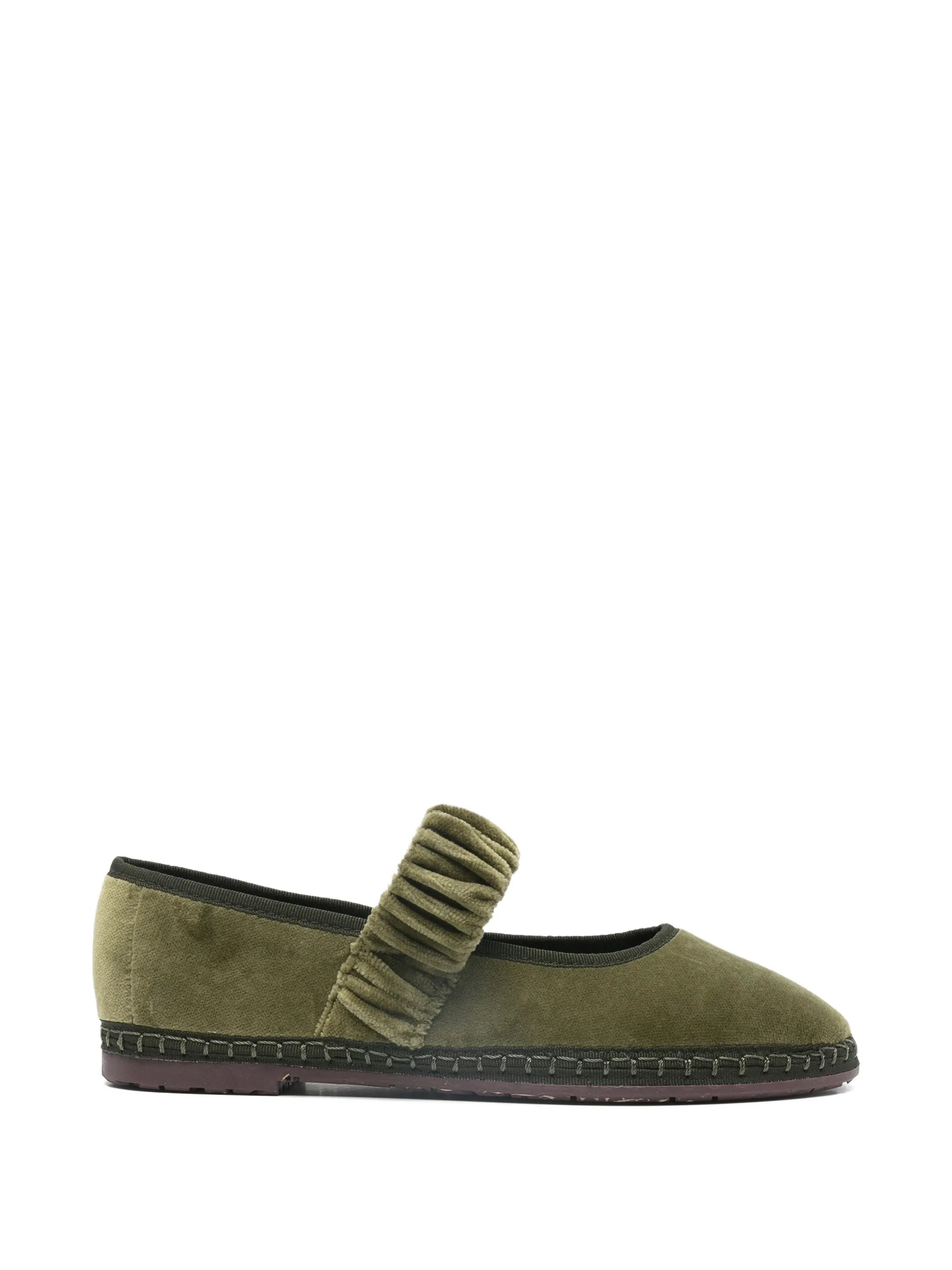 Mafalda ruched-strap ballet flats