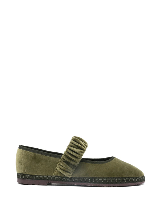 Mafalda ruched-strap ballet flats