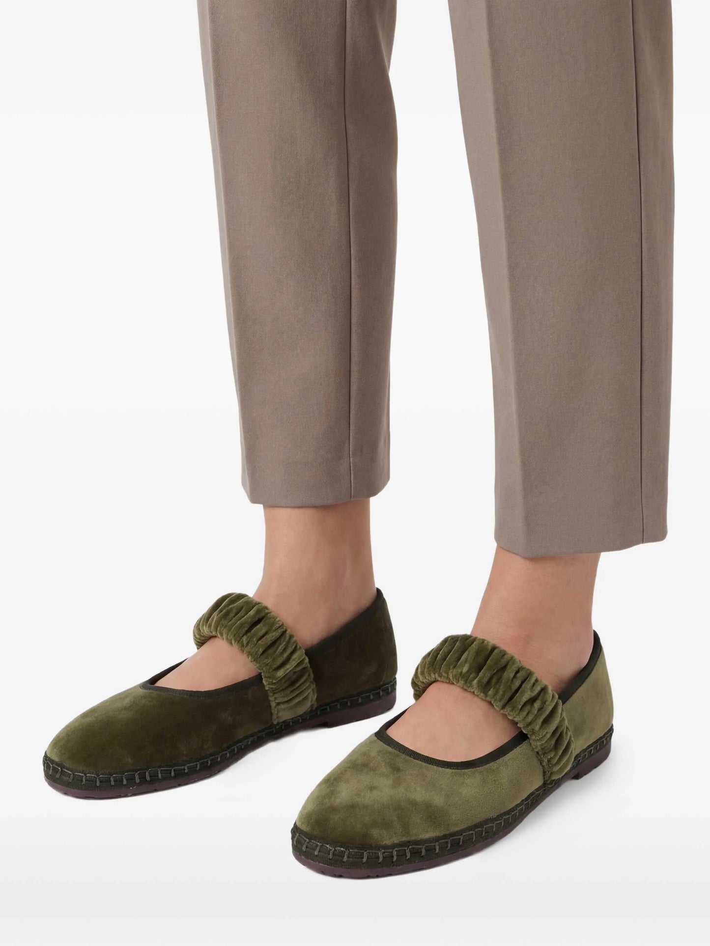 Mafalda ruched-strap ballet flats