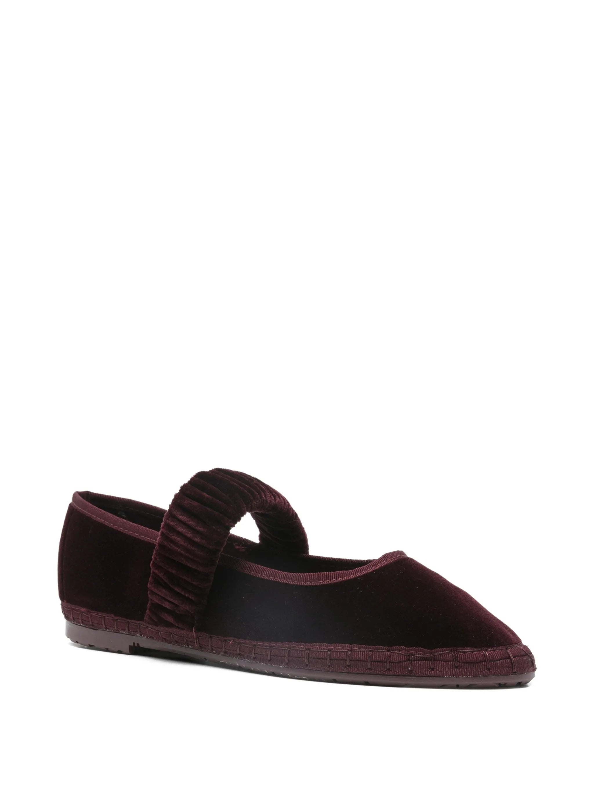 Mafalda ruched-strap ballet flats