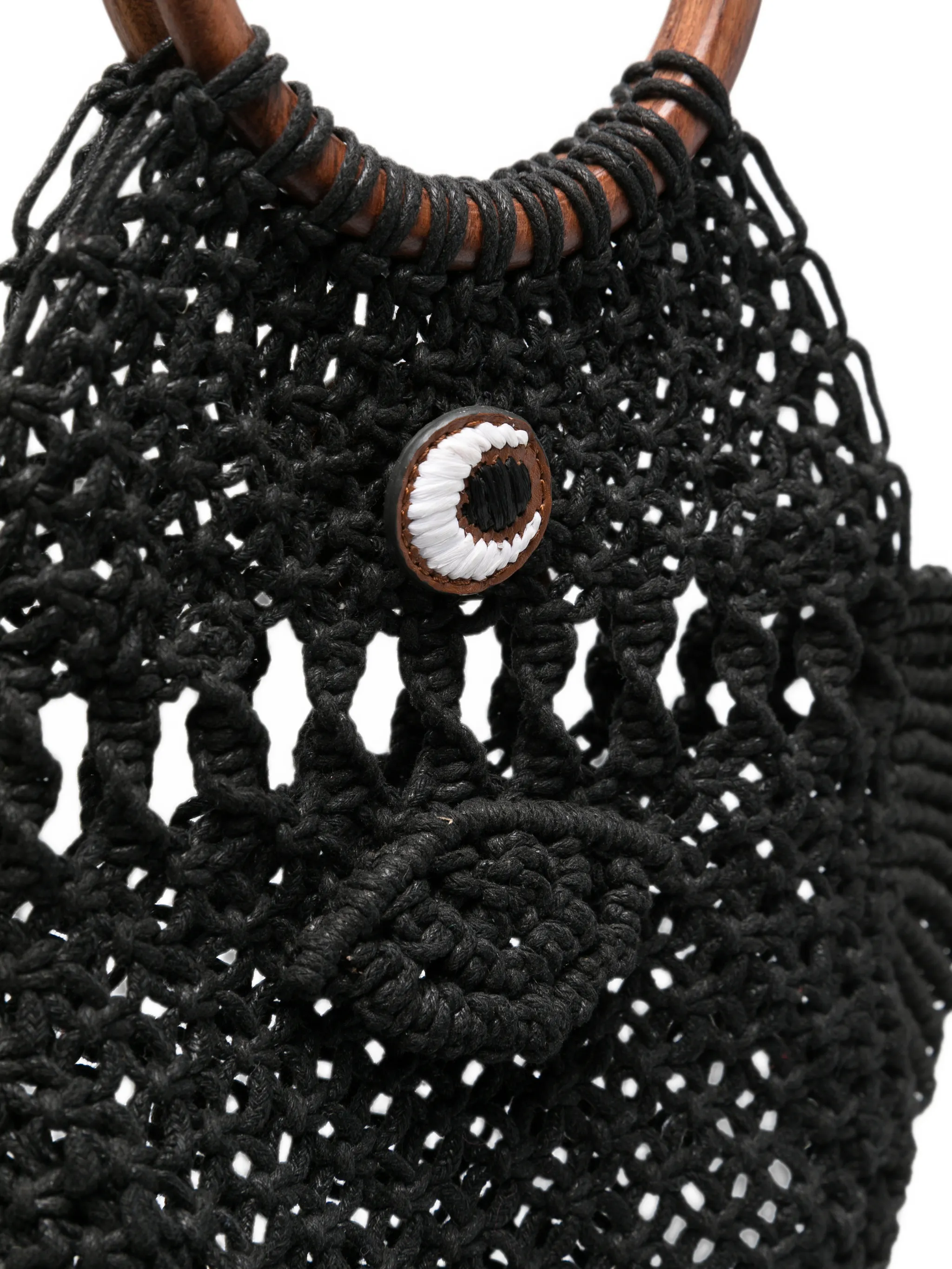 macramé fish clutch bag