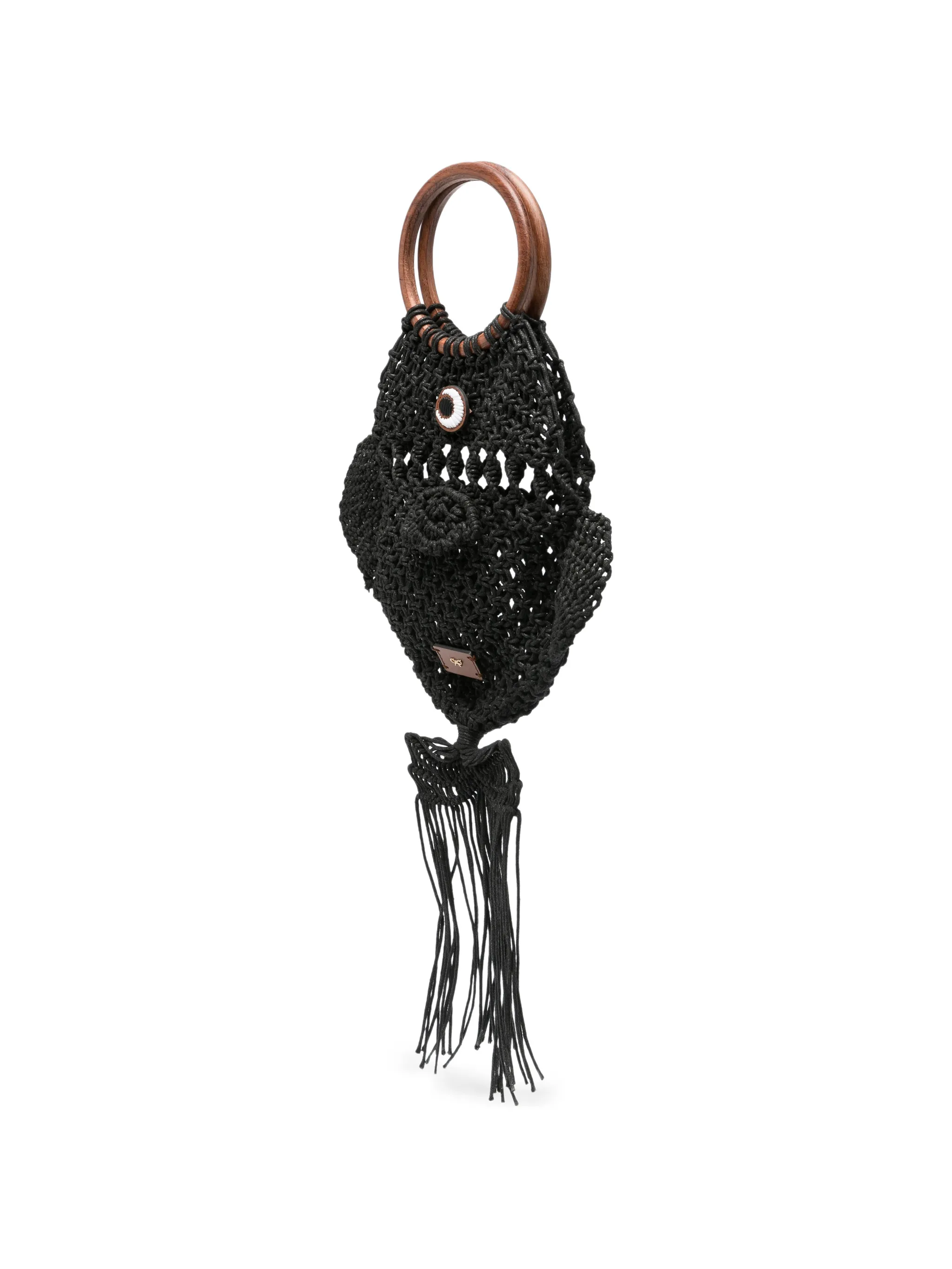 macramé fish clutch bag