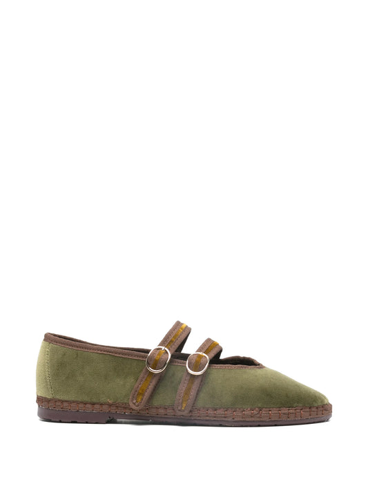 Claire double-strap ballet flats