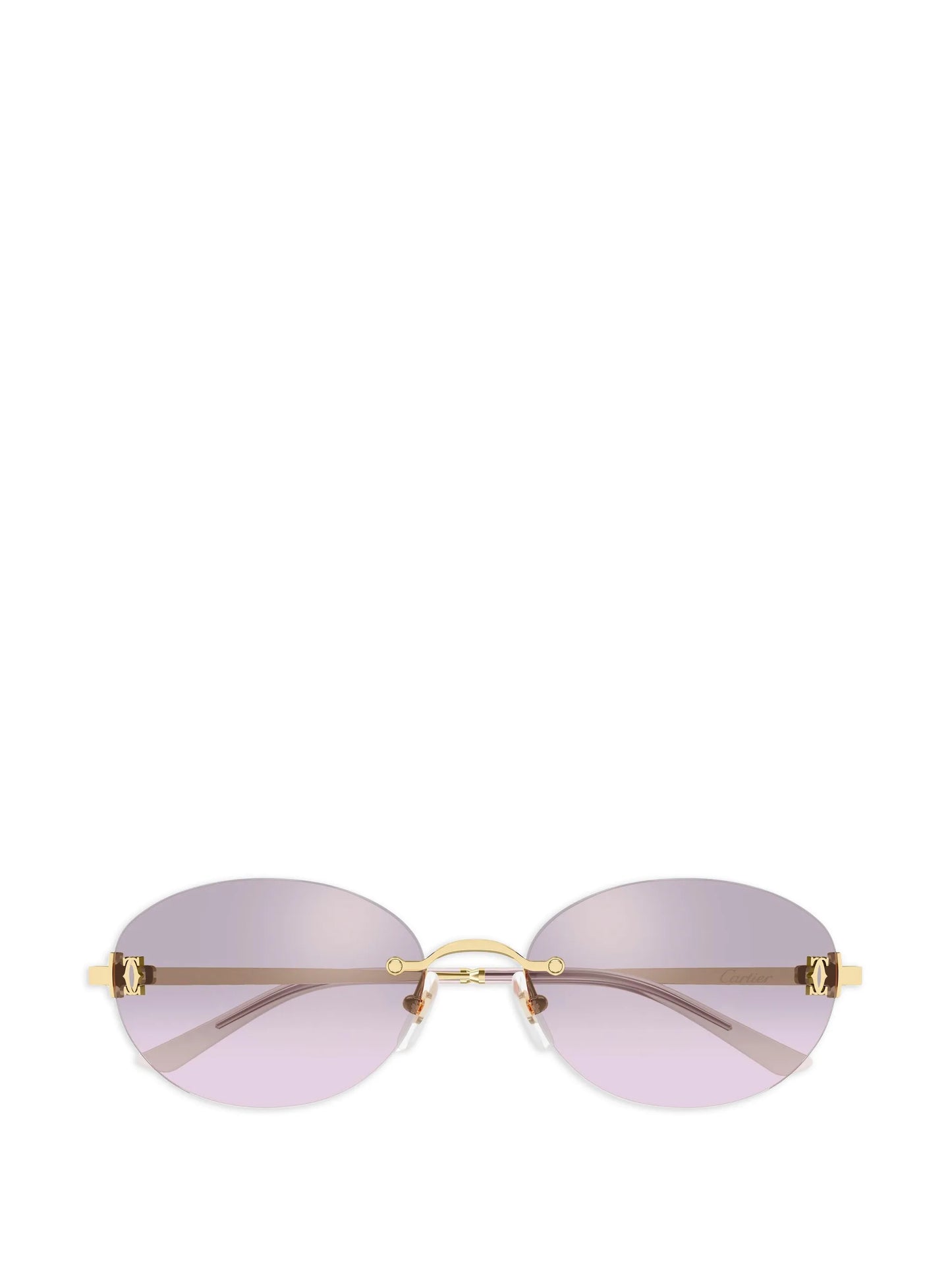 oval rimless sunglasses
