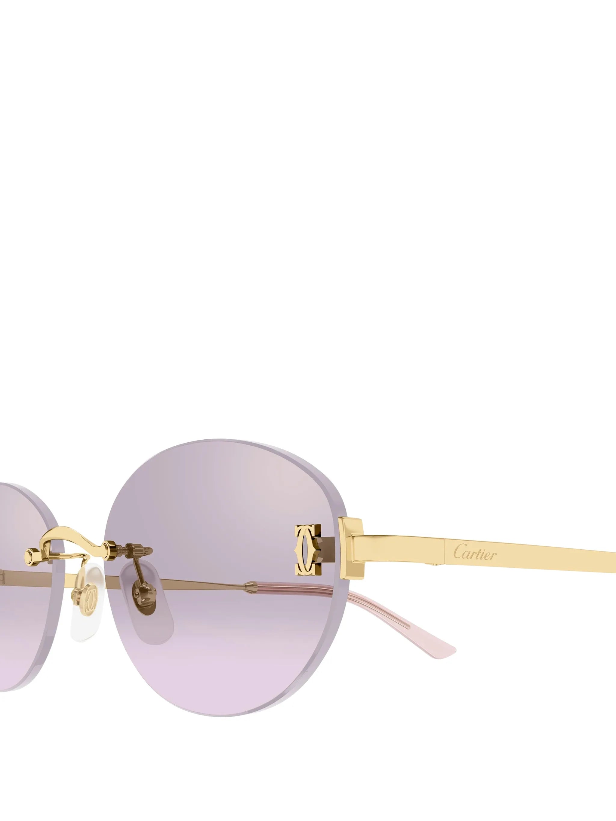 oval rimless sunglasses