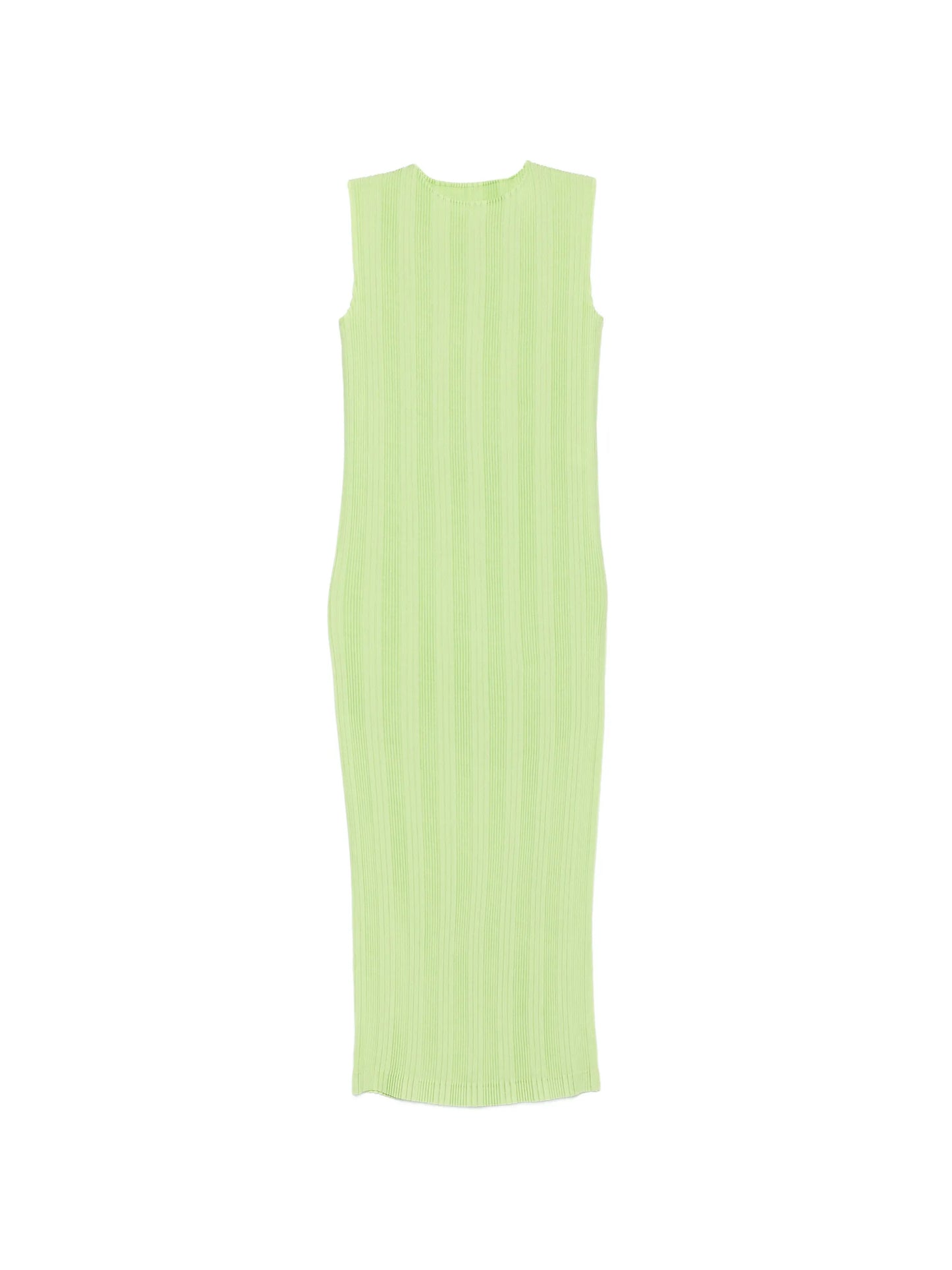 pleated sleeveless mini dress