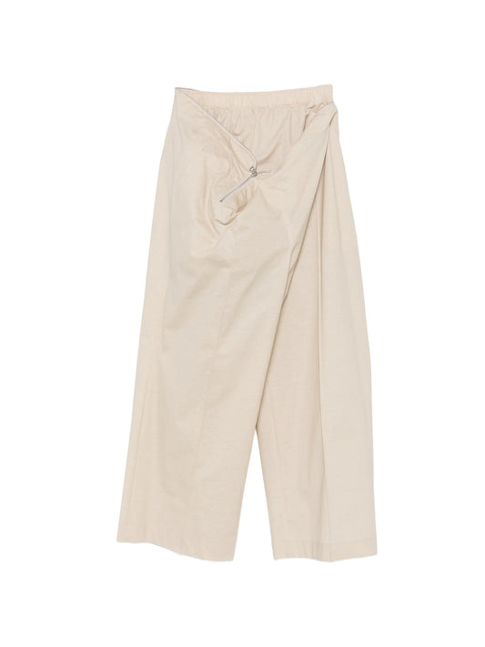 zip-detail trousers