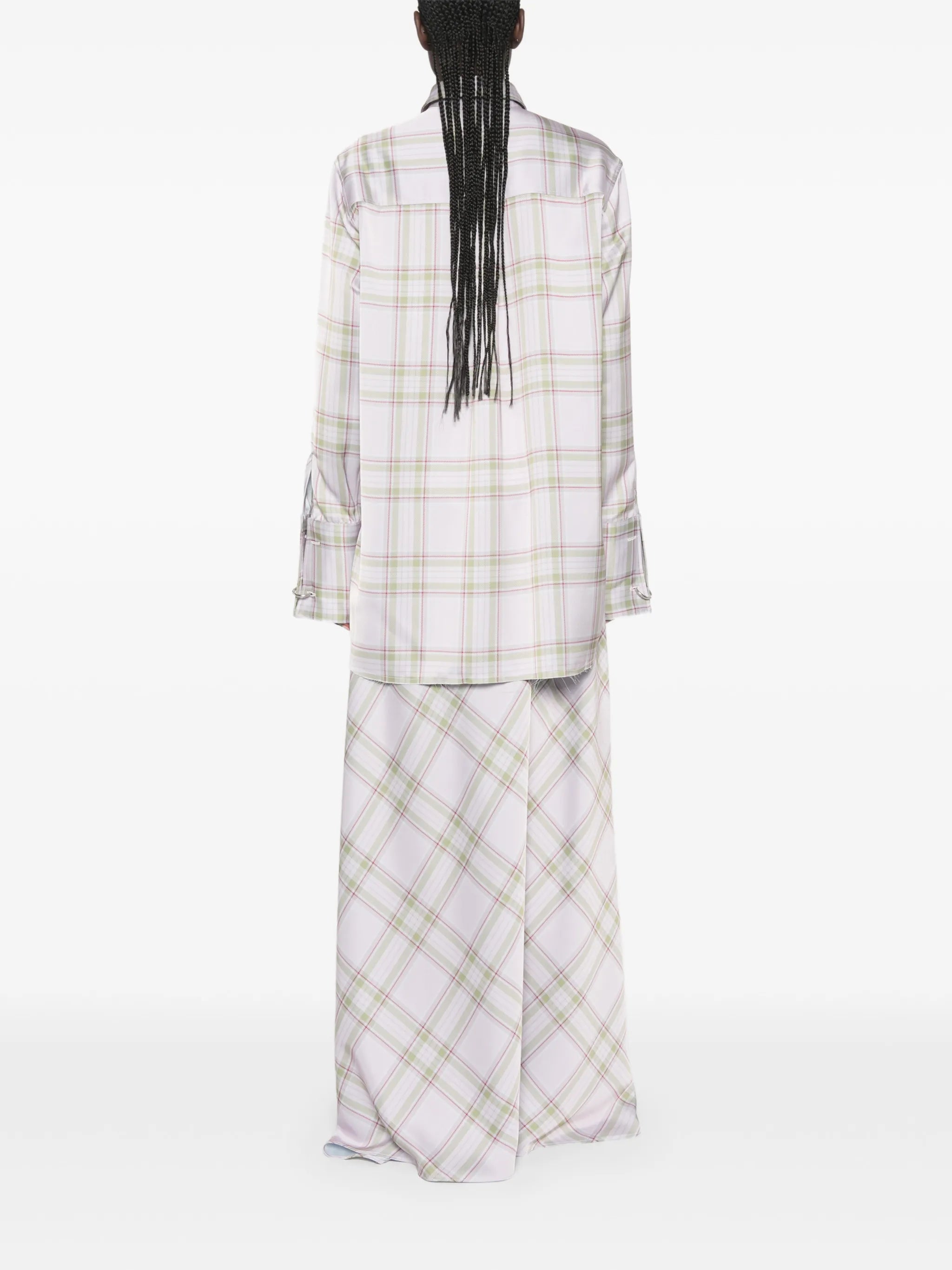 tartan-pattern shirt