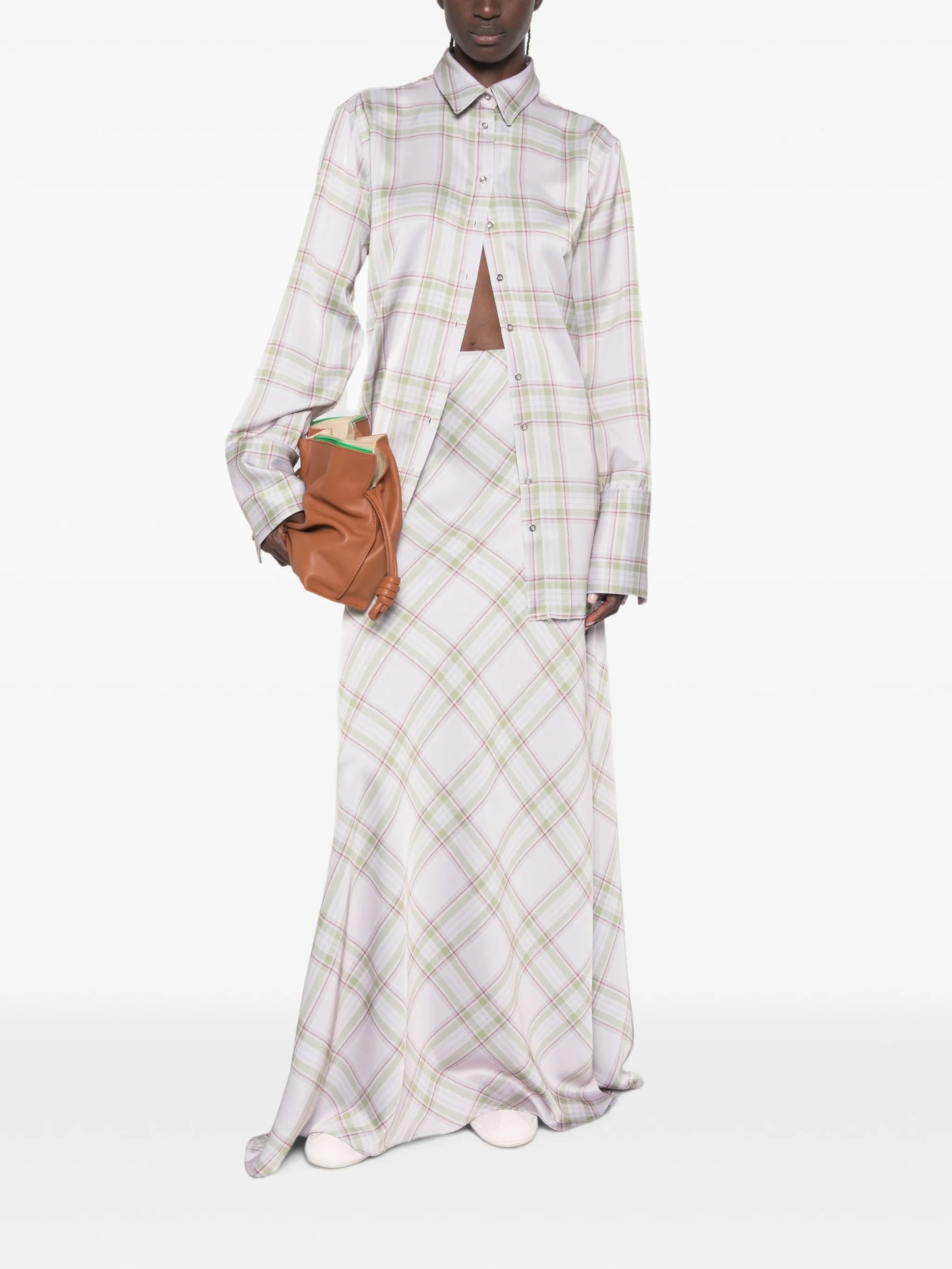 tartan-pattern shirt