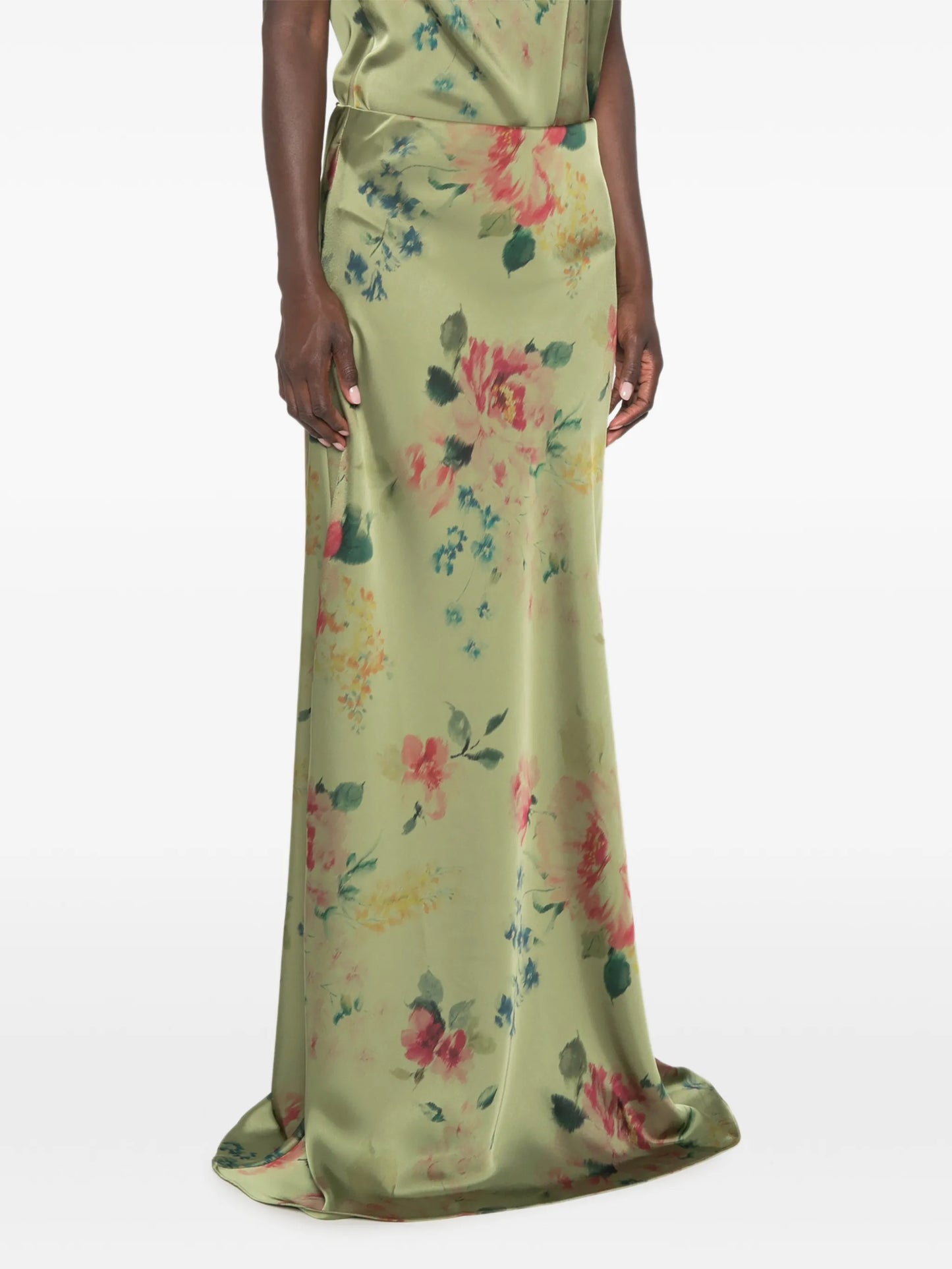 floral-print maxi skirt