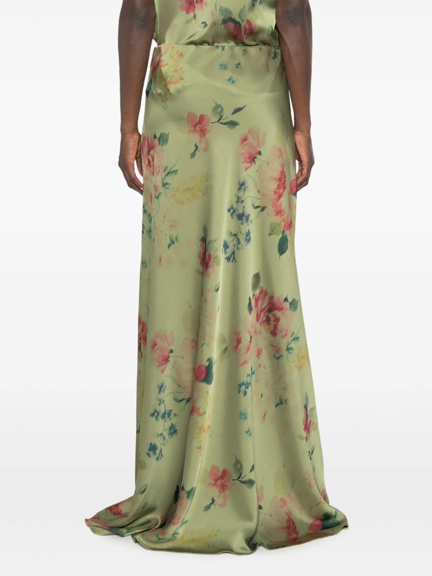 floral-print maxi skirt