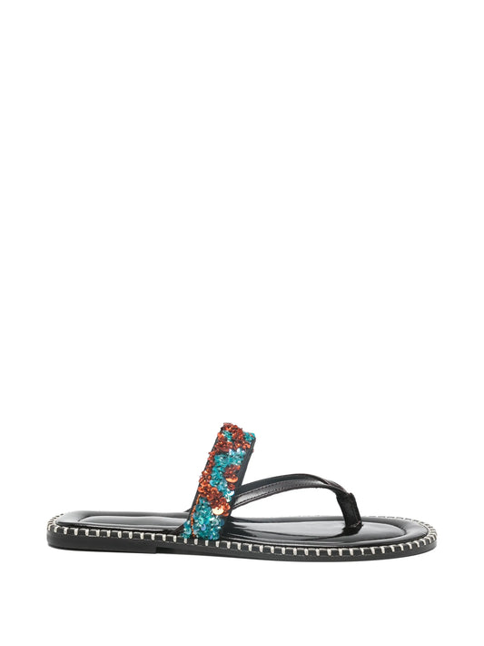 sequin-embellishment sandals