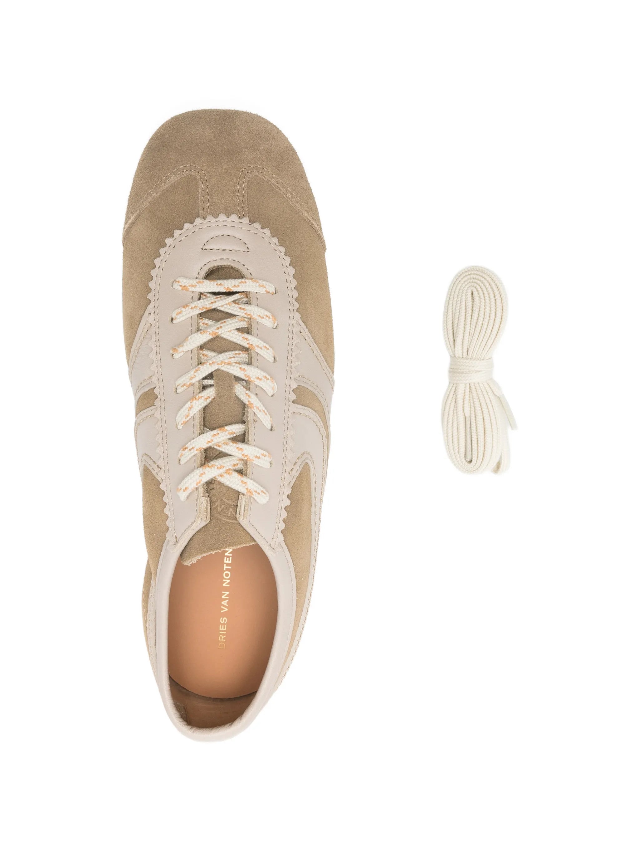 low-top panelled trainers