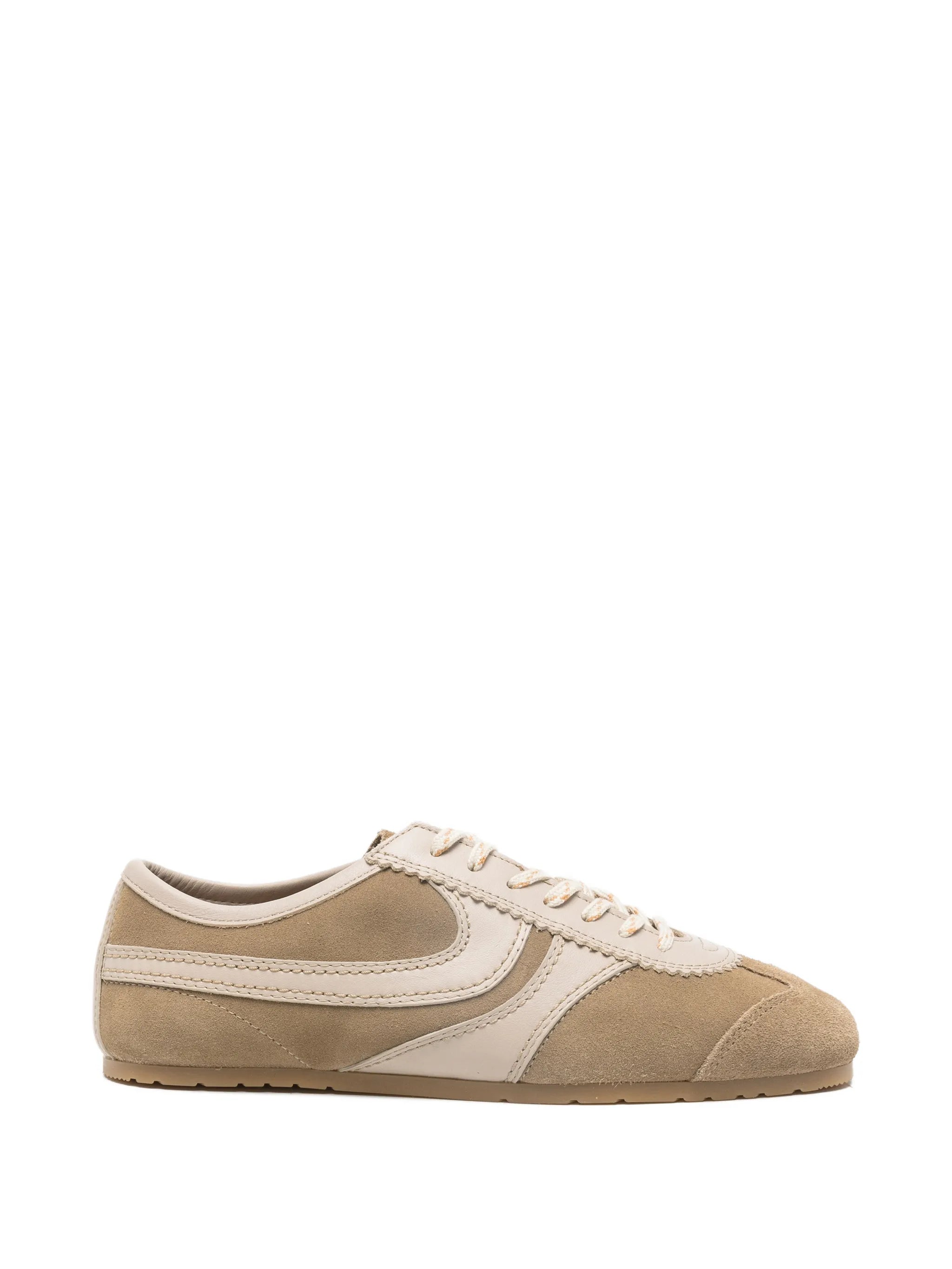 low-top panelled trainers